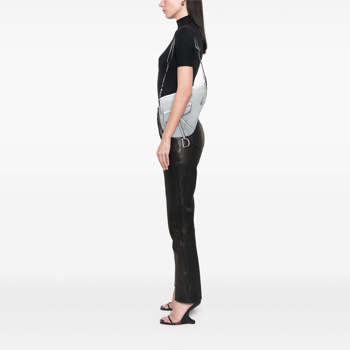 Dior Leather Baudrier Saddle Bag