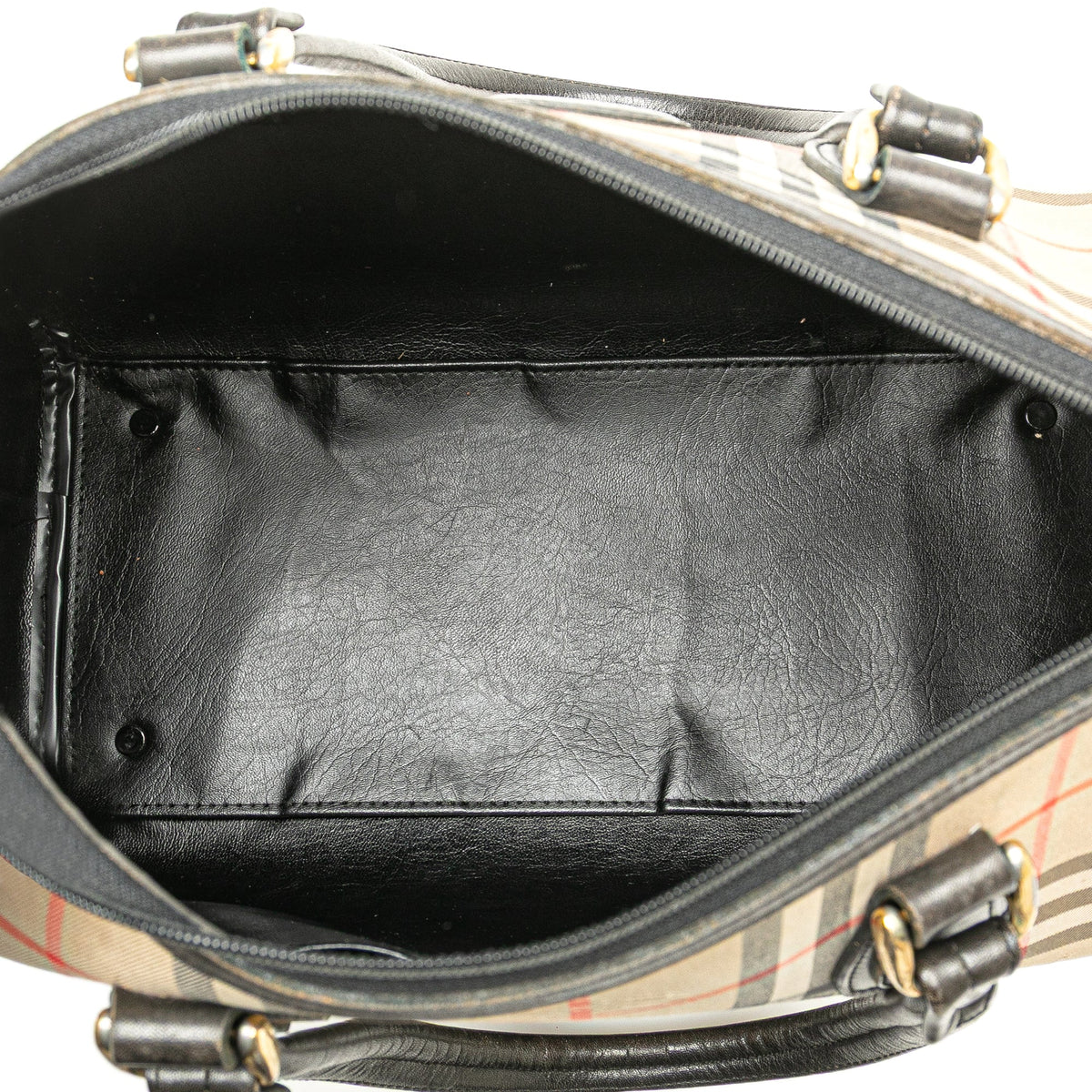 Burberry Haymarket Check Canvas Boston Bag