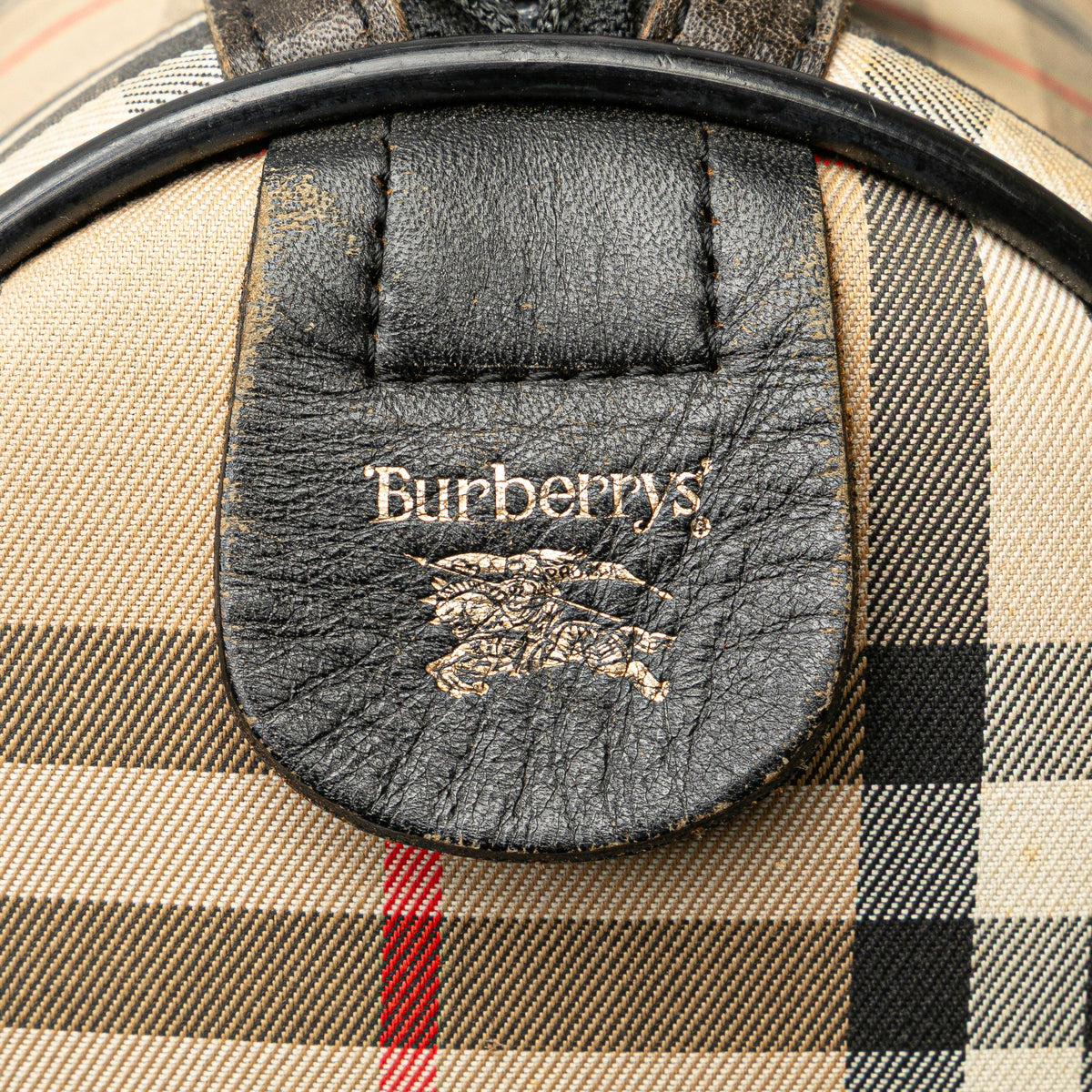 Burberry Haymarket Check Canvas Boston Bag