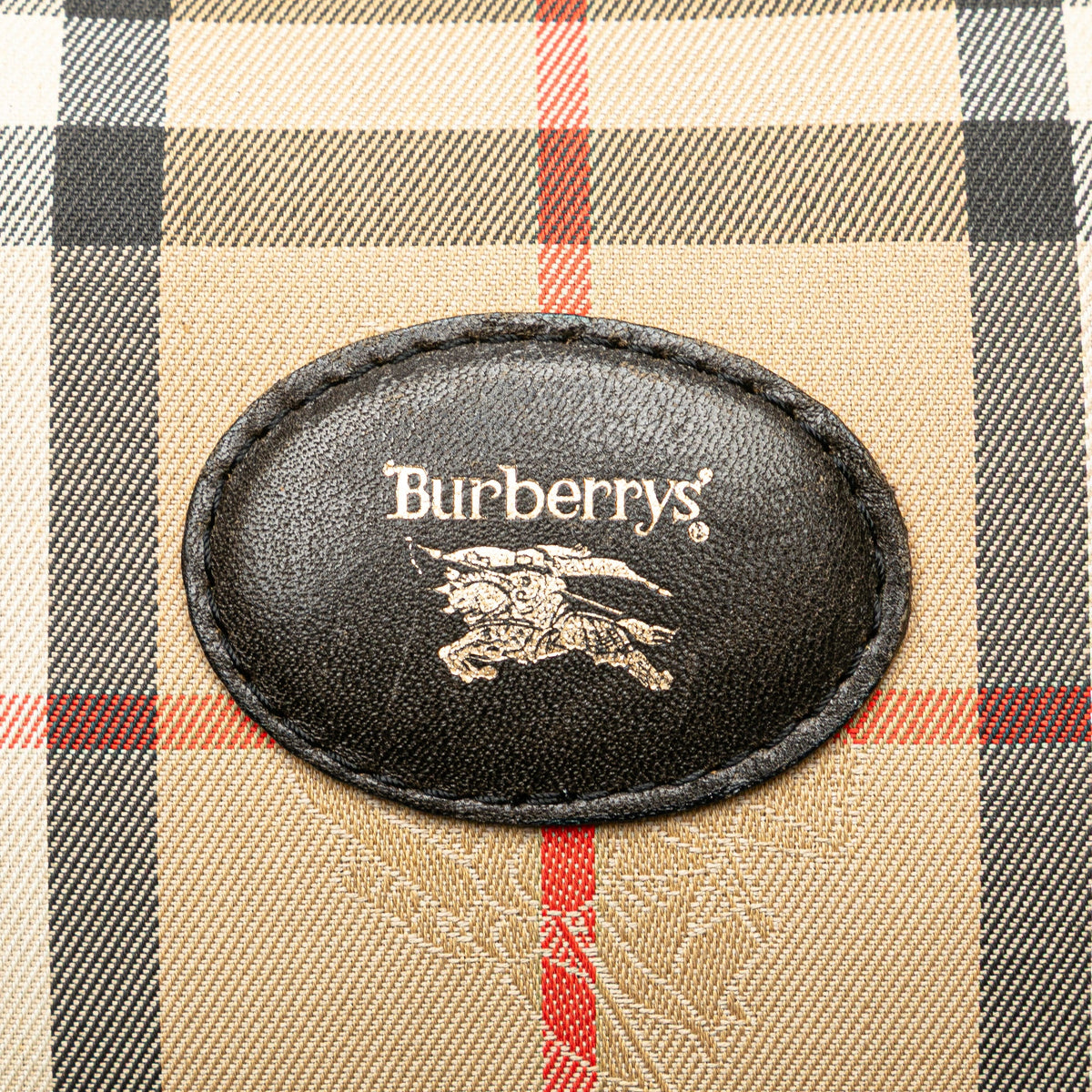 Burberry Haymarket Check Canvas Boston Bag