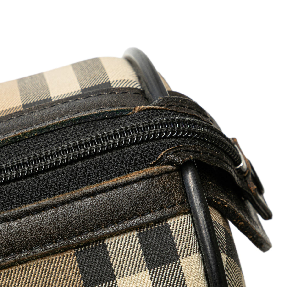 Burberry Haymarket Check Canvas Boston Bag