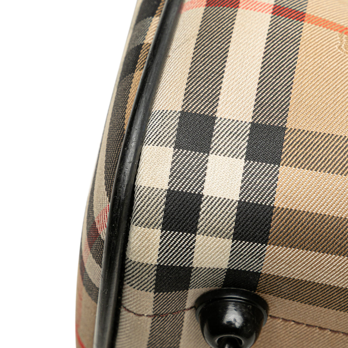 Burberry Haymarket Check Canvas Boston Bag