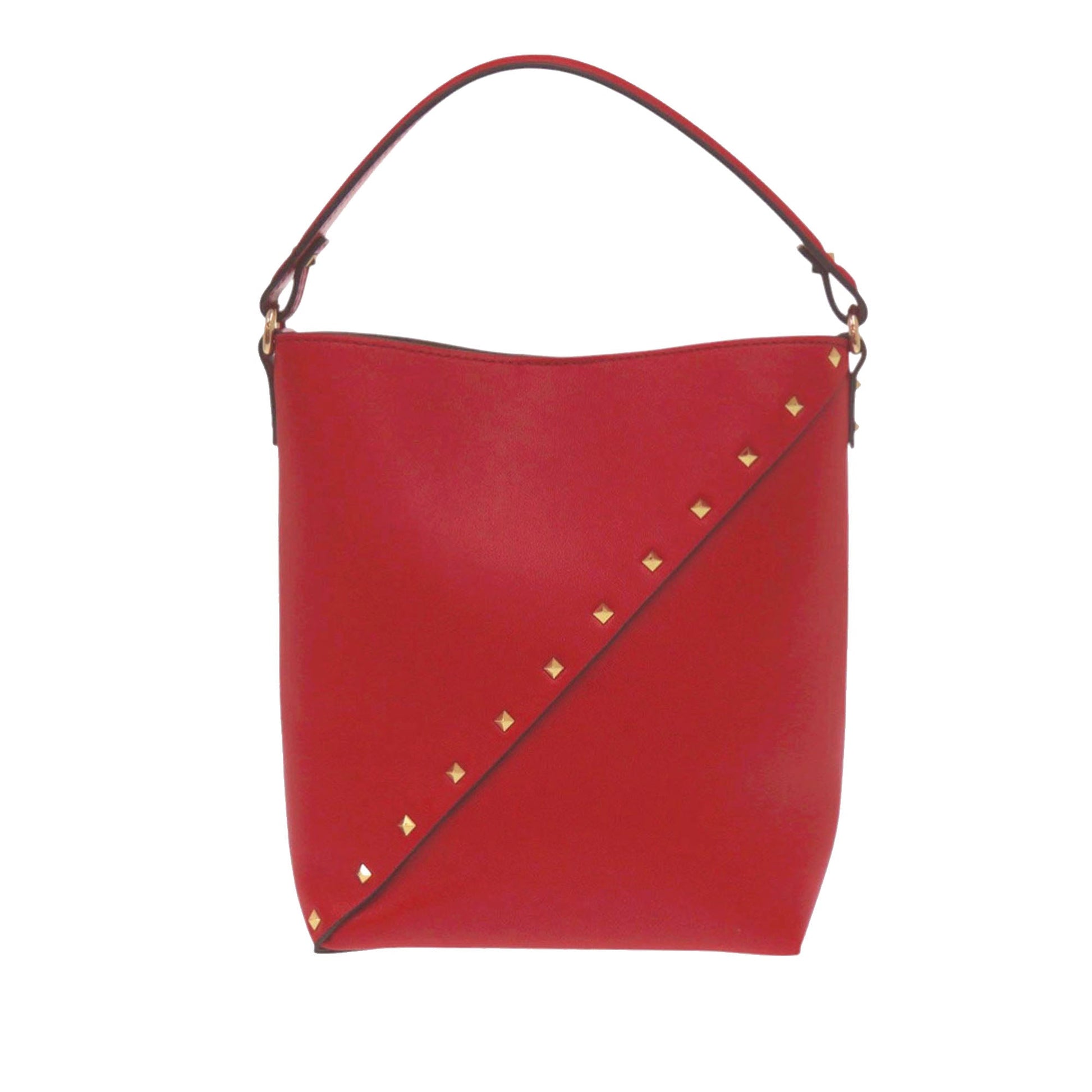 Valentino Leather Rockstud Wispy Bucket Bag