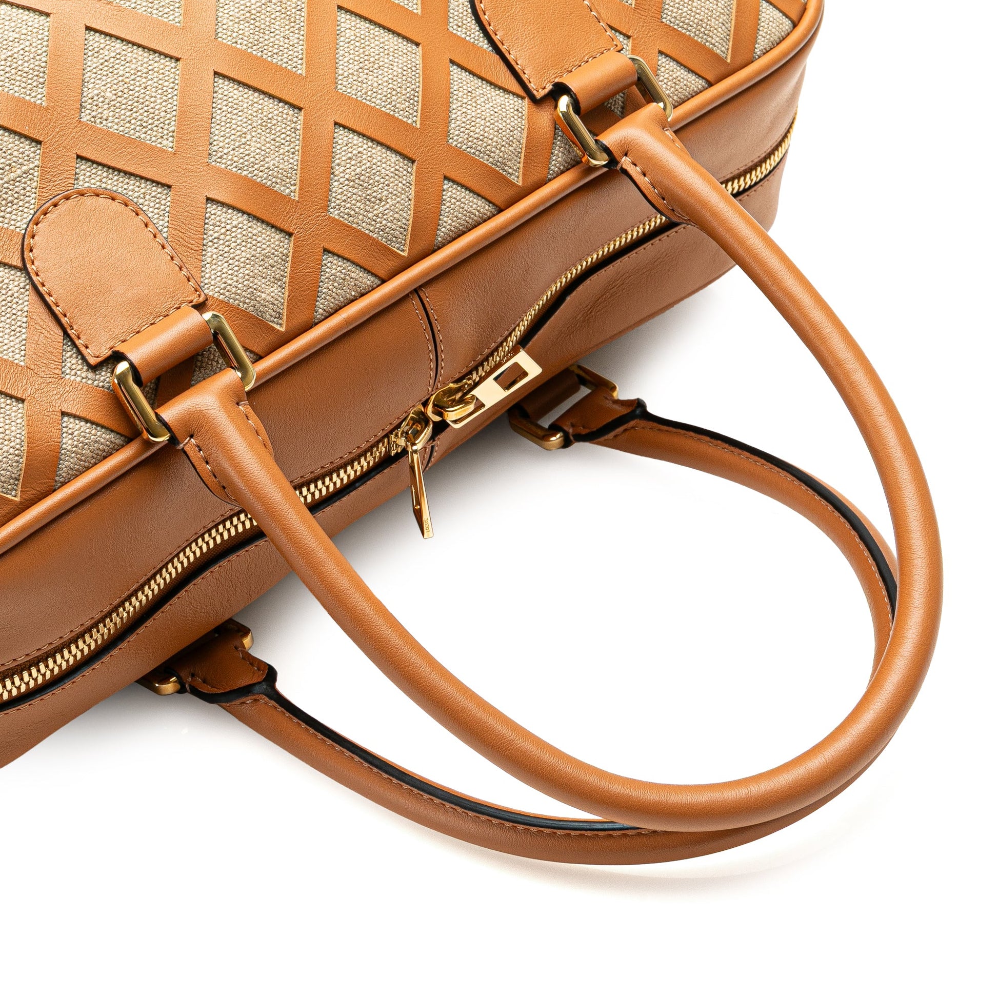 LOEWE Extra Large Canvas and Cut Out Leather Amazona 75