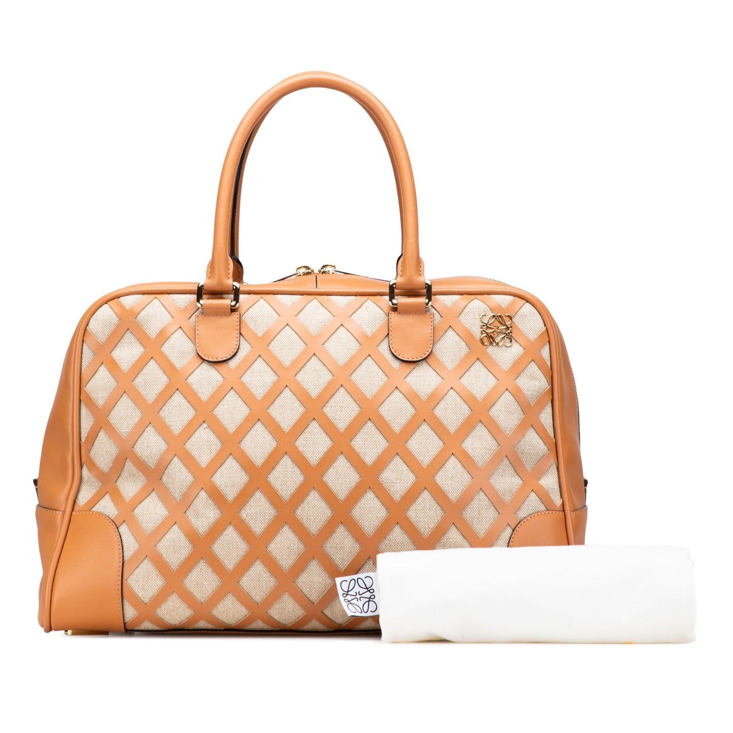 LOEWE Extra Large Canvas and Cut Out Leather Amazona 75