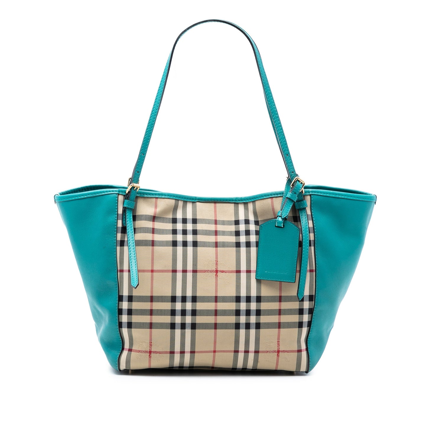 Burberry Small Haymarket Check Canvas and Leather Canterbury Tote