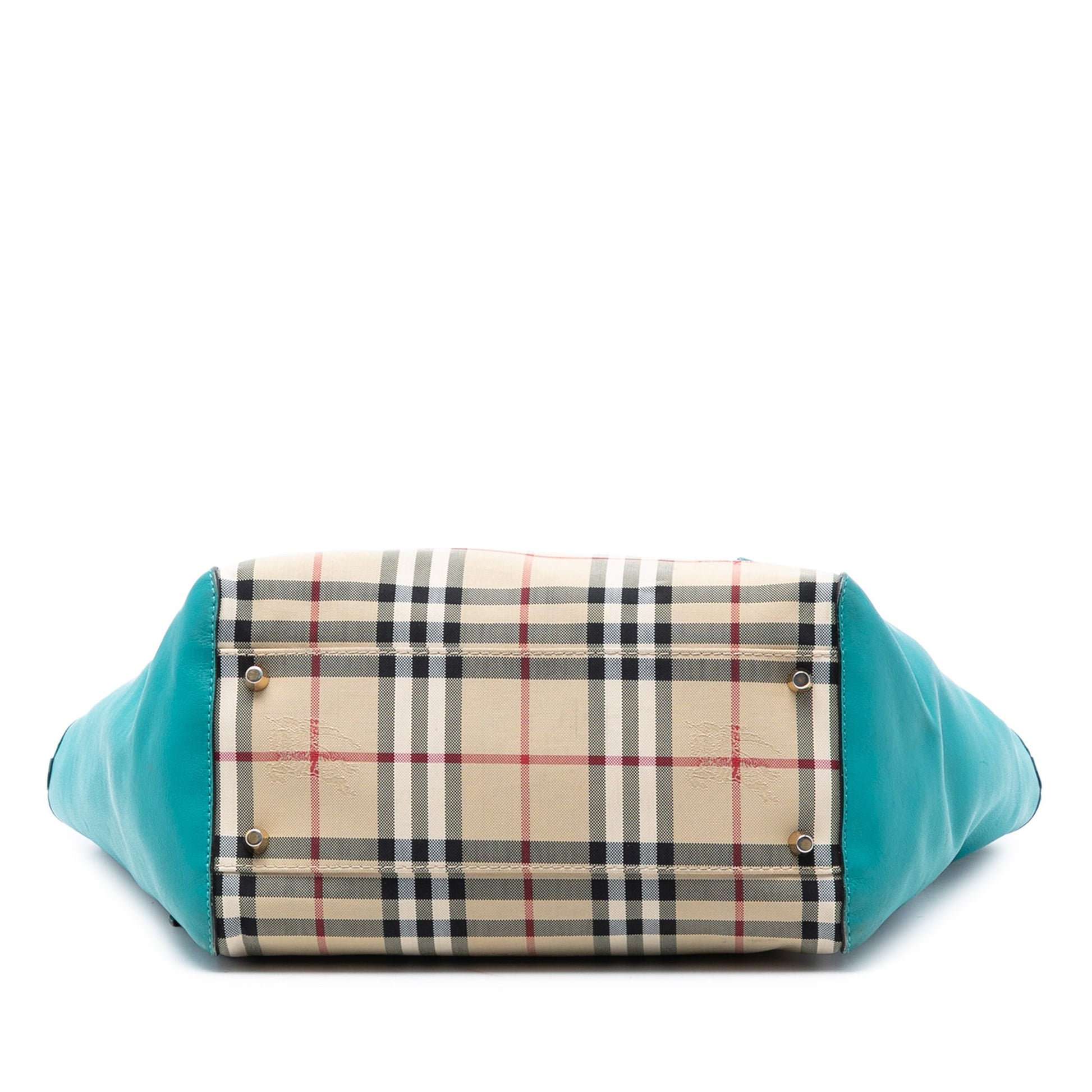 Burberry Small Haymarket Check Canvas and Leather Canterbury Tote