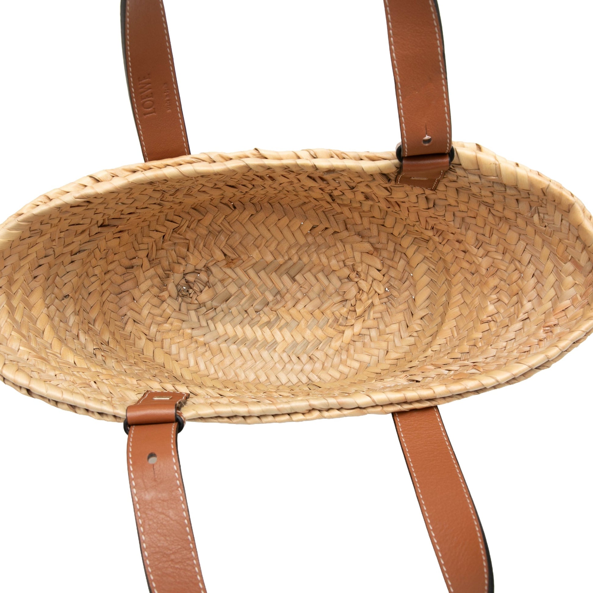 LOEWE Small Raffia Anagram Basket Tote