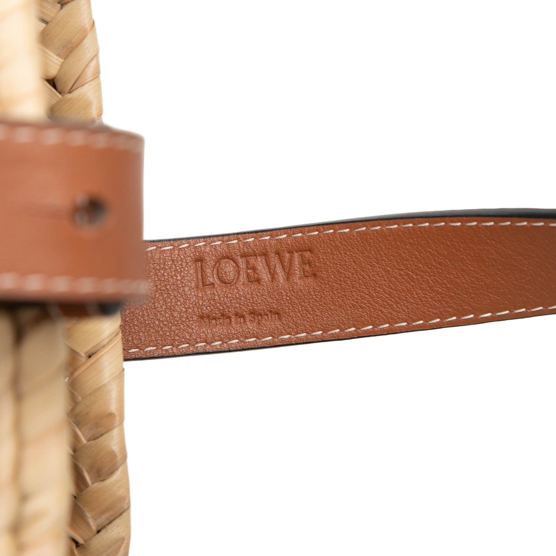 LOEWE Small Raffia Anagram Basket Tote