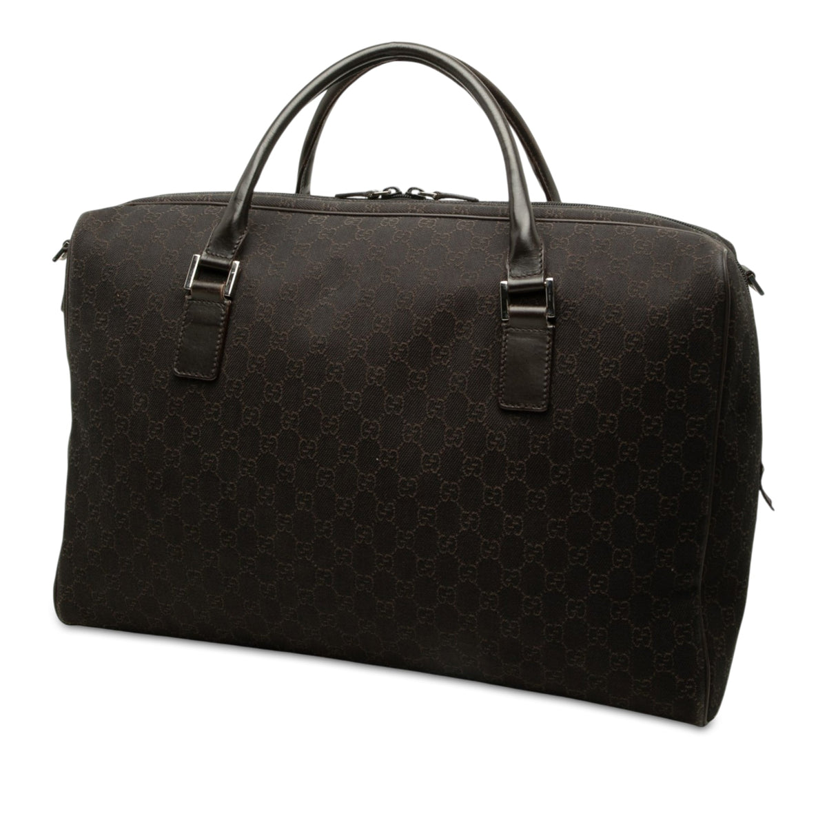 Gucci GG Denim Travel Bag — Brown