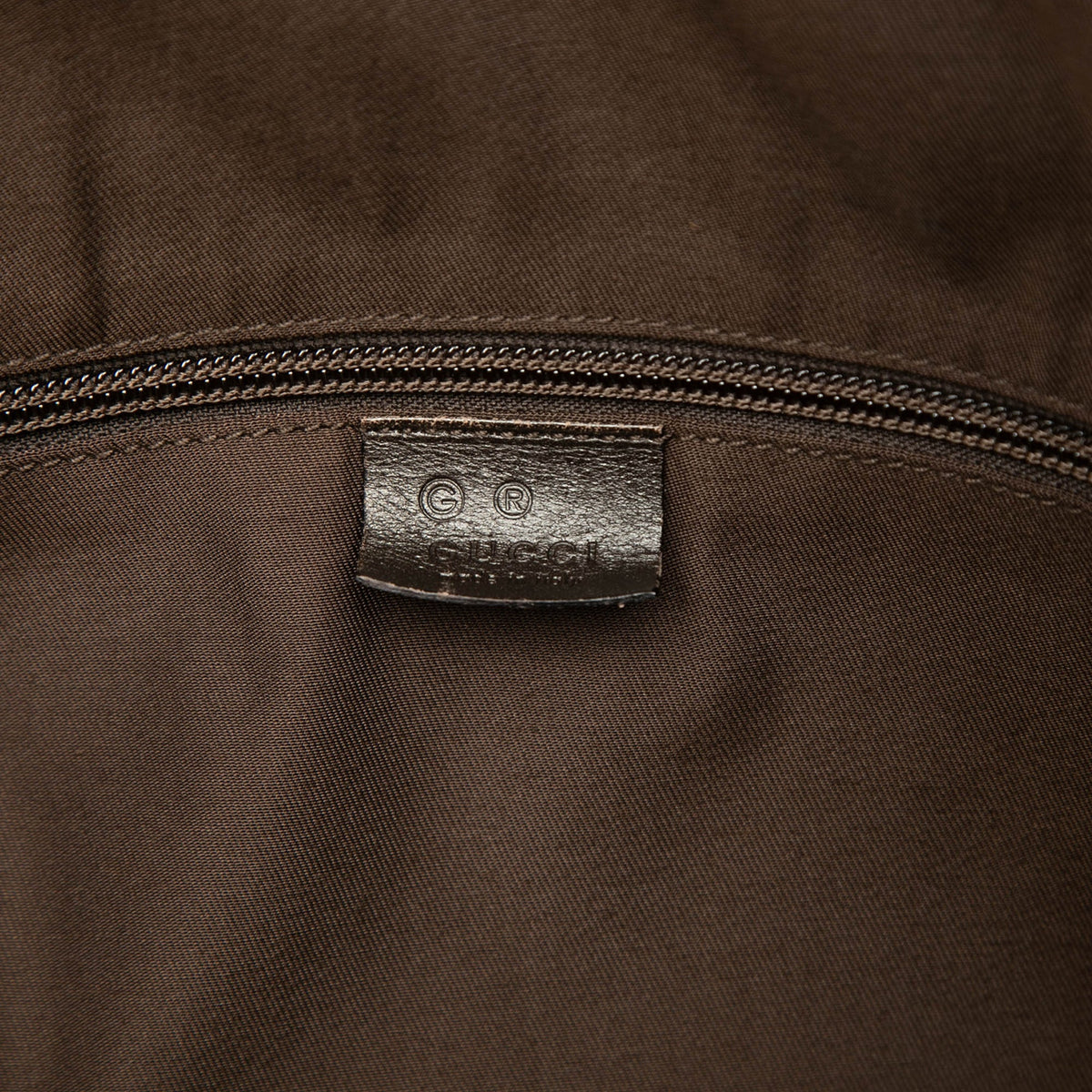 Gucci GG Denim Travel Bag — Brown