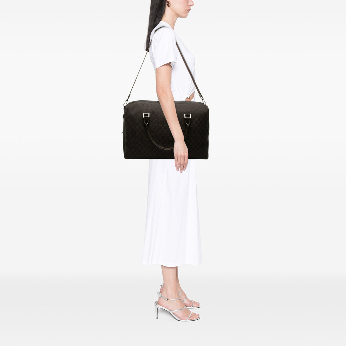 Gucci GG Denim Travel Bag — Brown