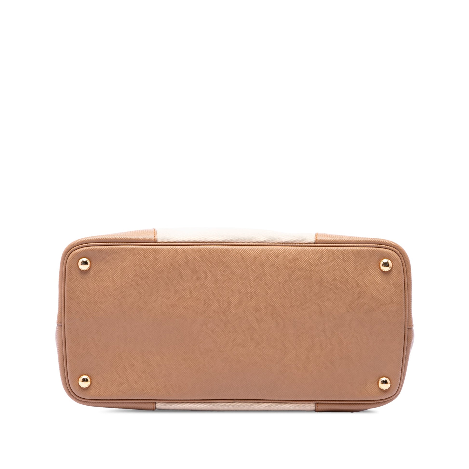 Prada Medium Canvas and Saffiano Cuir Double Satchel