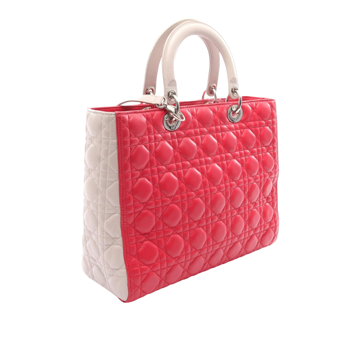 Dior Large Bicolor Lambskin Cannage Lady Dior