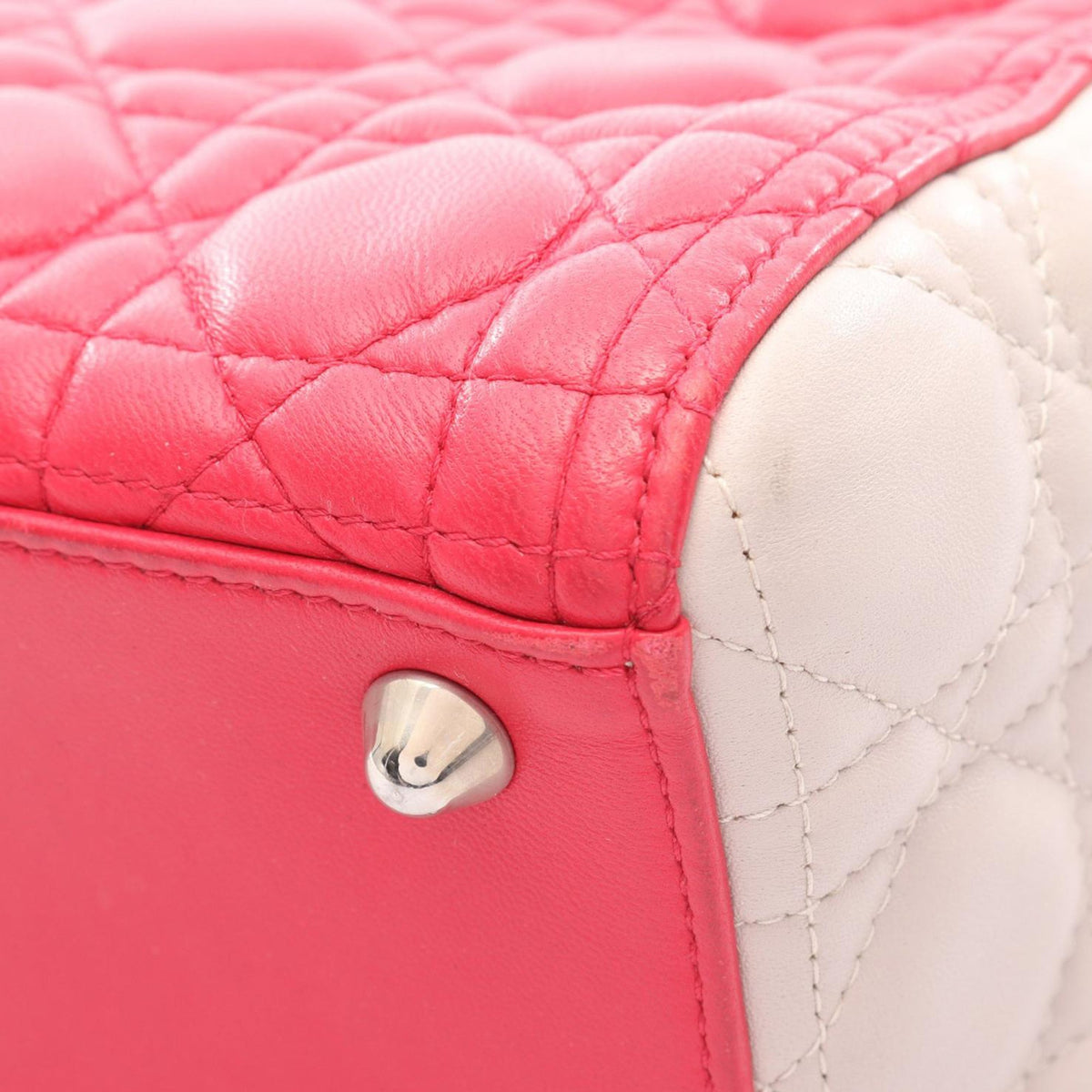 Dior Large Bicolor Lambskin Cannage Lady Dior