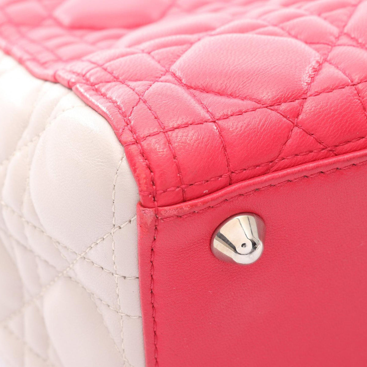 Dior Large Bicolor Lambskin Cannage Lady Dior