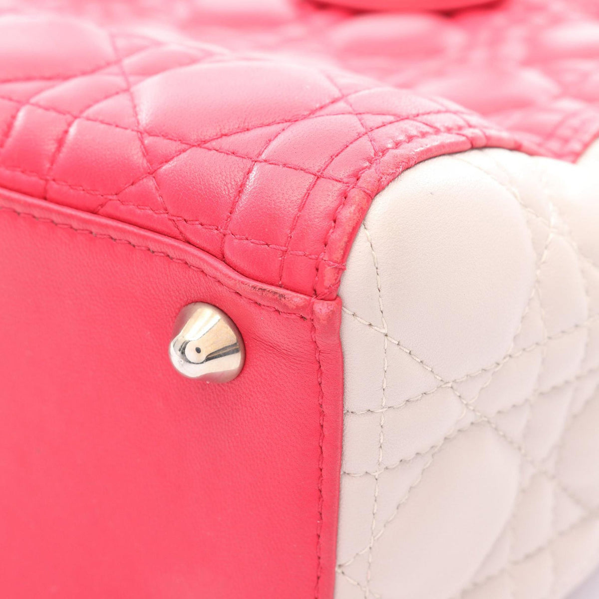 Dior Large Bicolor Lambskin Cannage Lady Dior