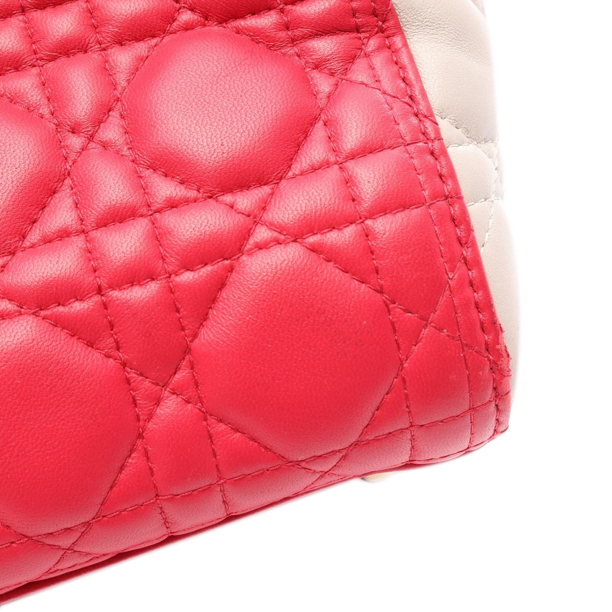 Dior Large Bicolor Lambskin Cannage Lady Dior