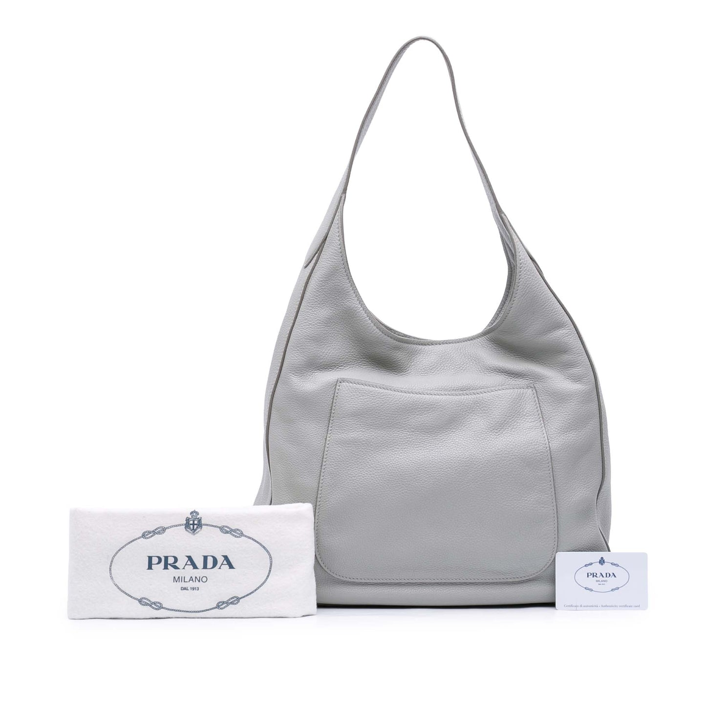 Prada Vitello Daino Front Pocket Shoulder Bag