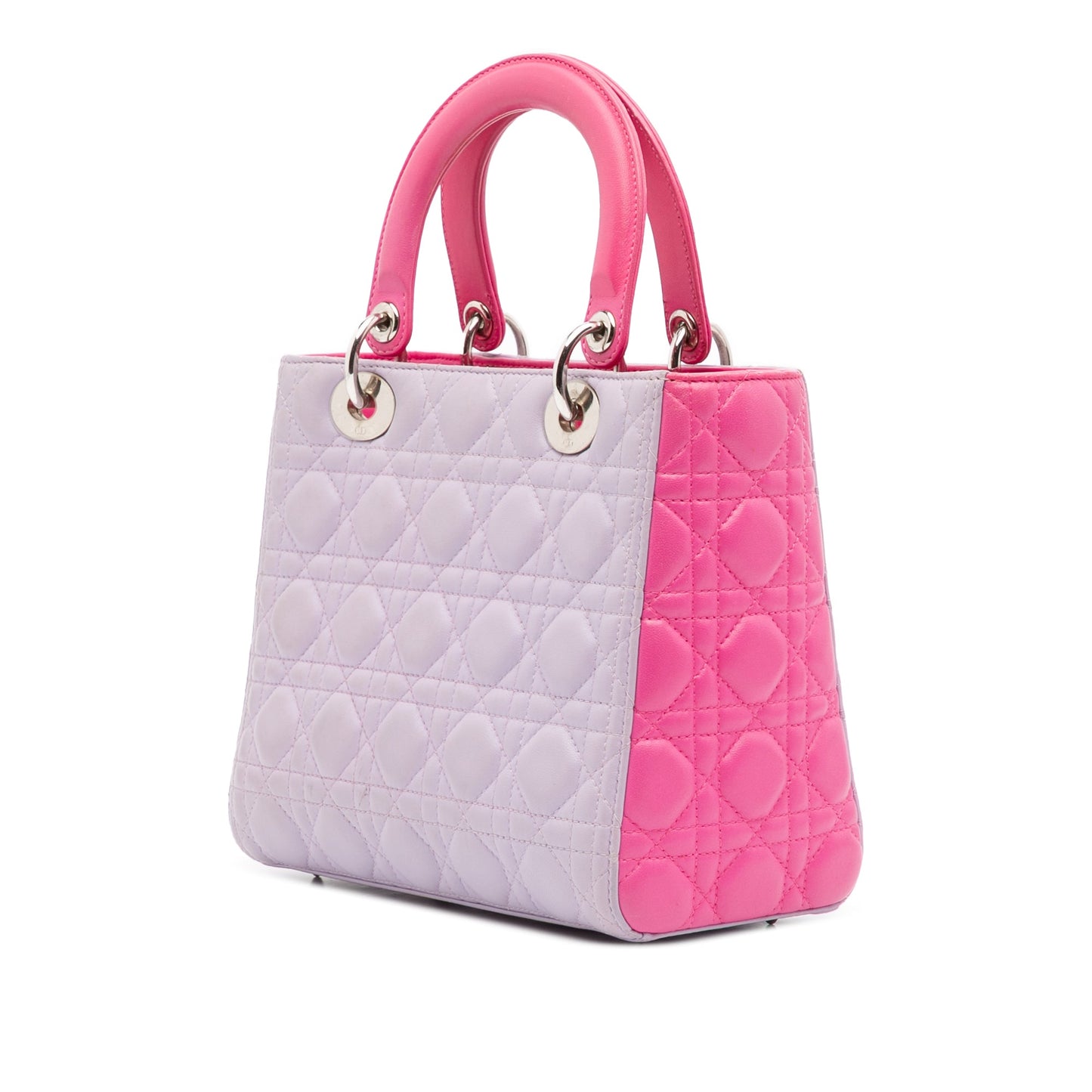 Dior Medium Bicolor Lambskin Cannage Lady Dior