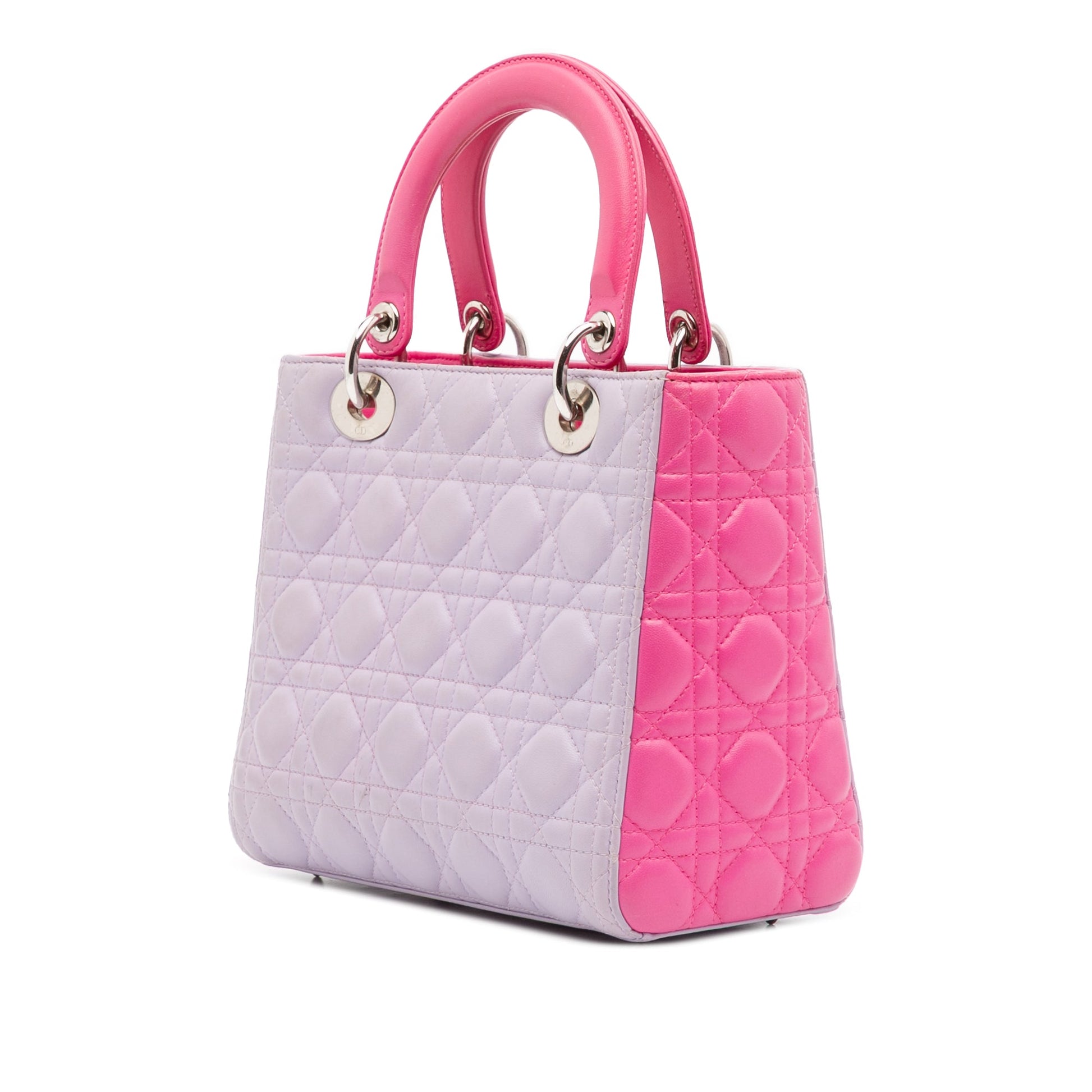 Dior Medium Bicolor Lambskin Cannage Lady Dior