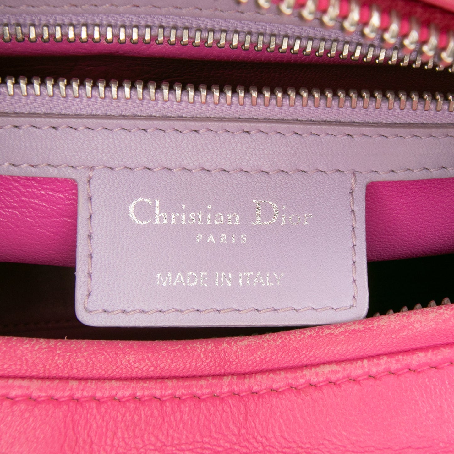 Dior Medium Bicolor Lambskin Cannage Lady Dior