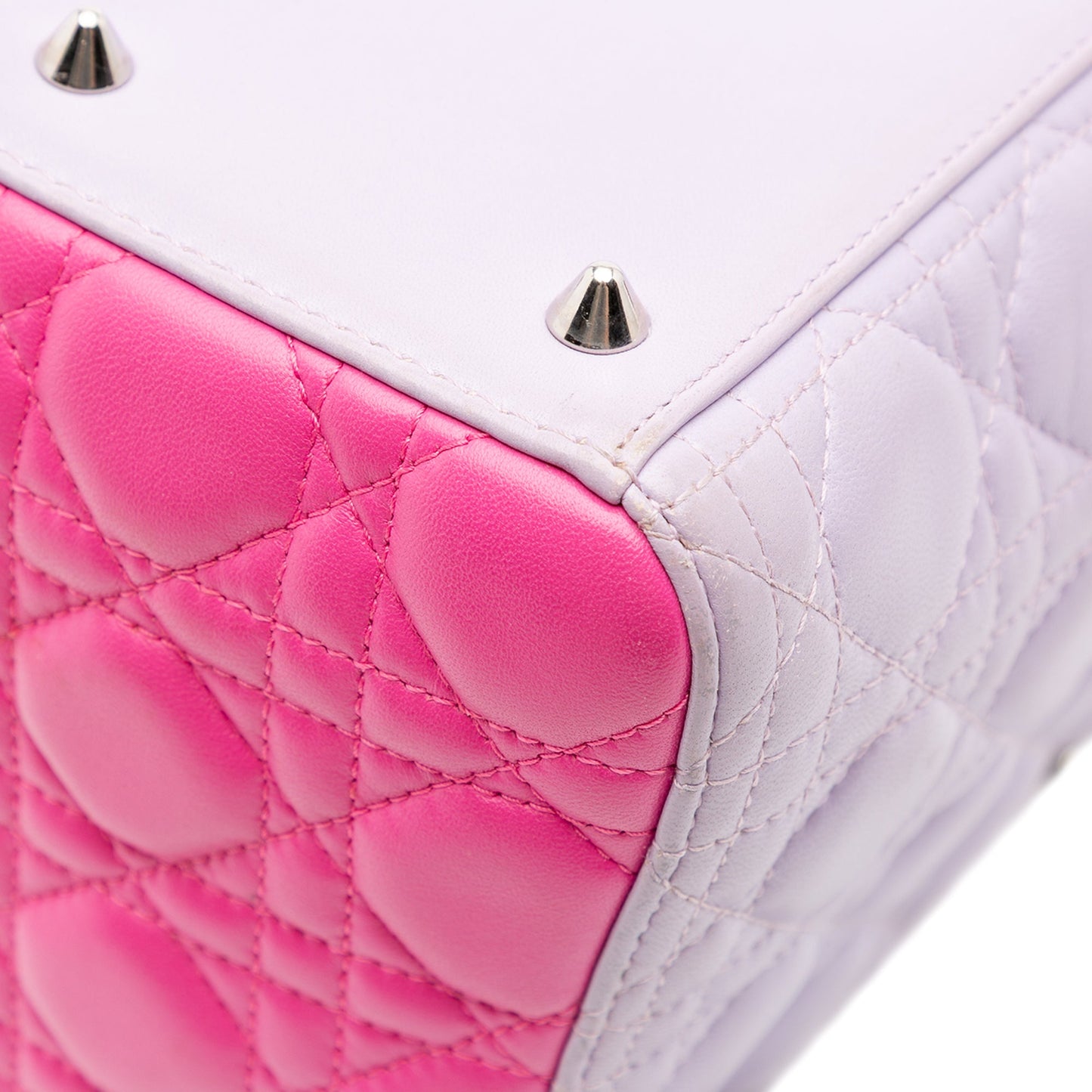Dior Medium Bicolor Lambskin Cannage Lady Dior