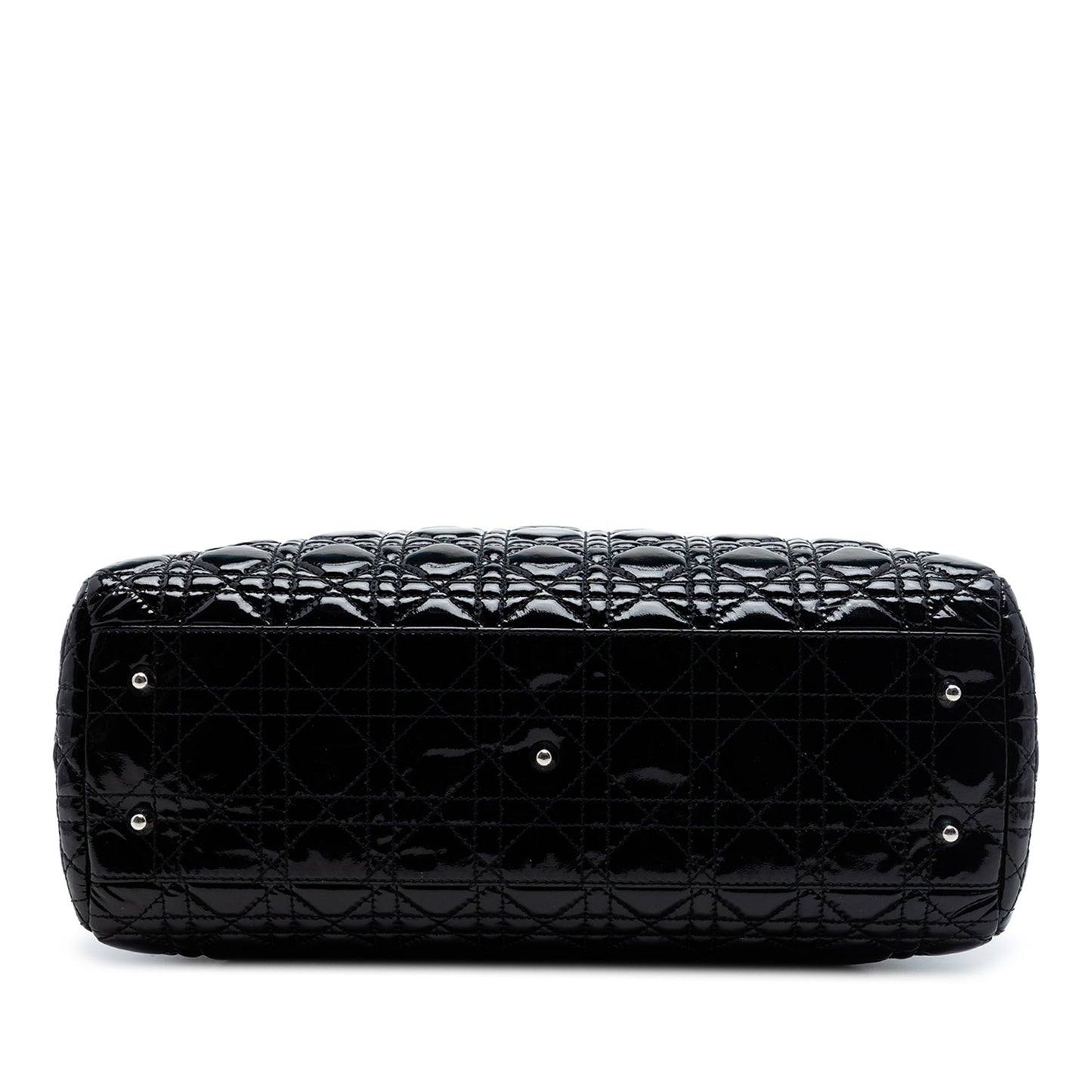 Dior Large Patent Cannage Lady Dior Soft Shopping Tote