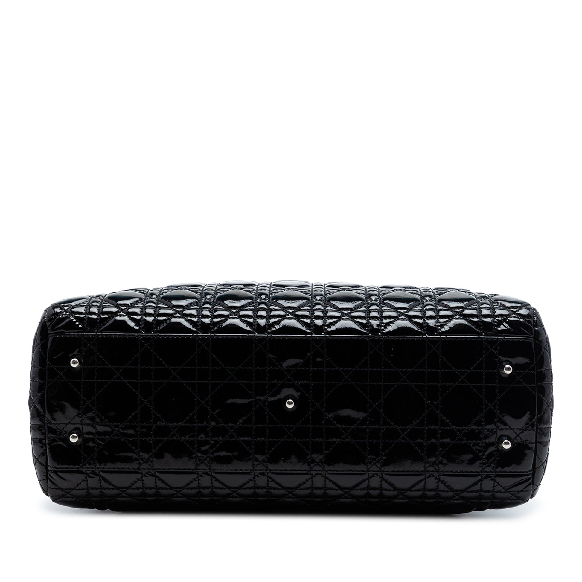 Dior Large Patent Cannage Lady Dior Soft Shopping Tote