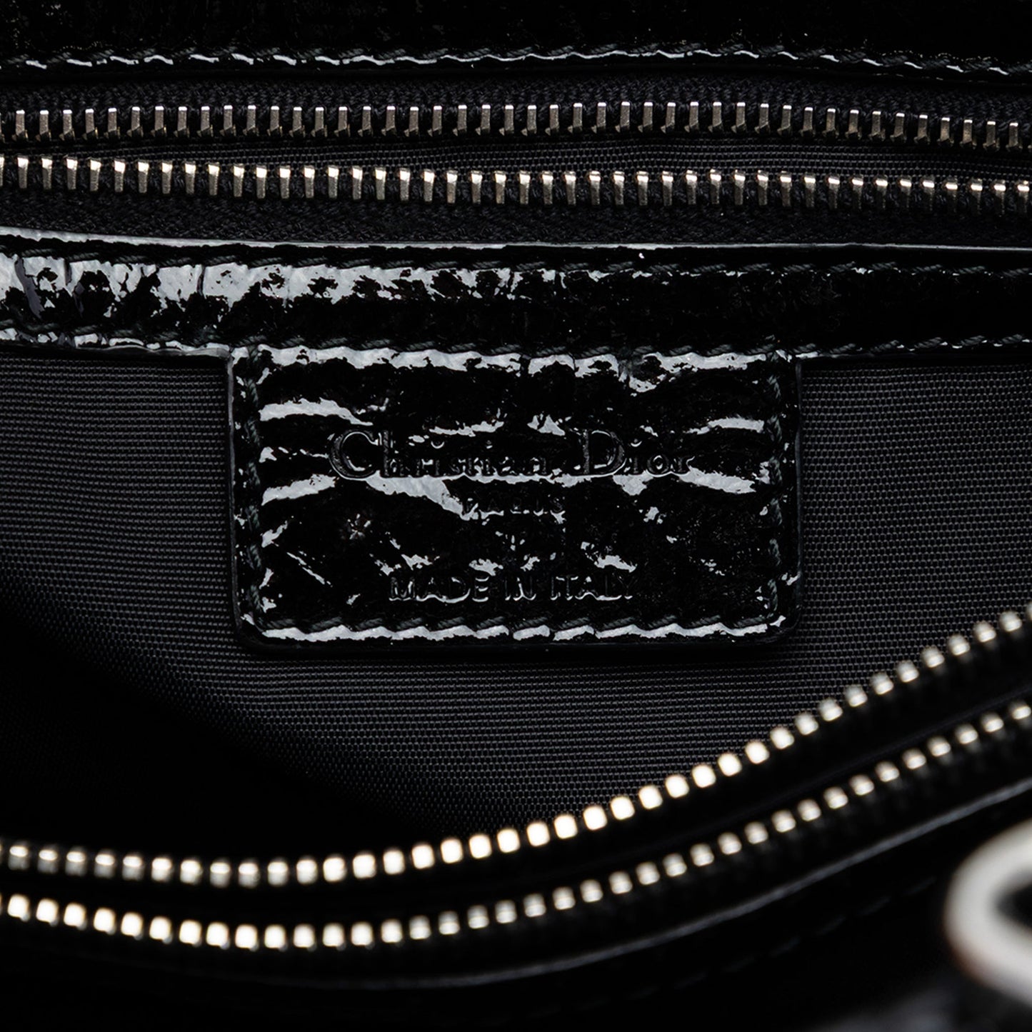 Dior Large Patent Cannage Lady Dior Soft Shopping Tote