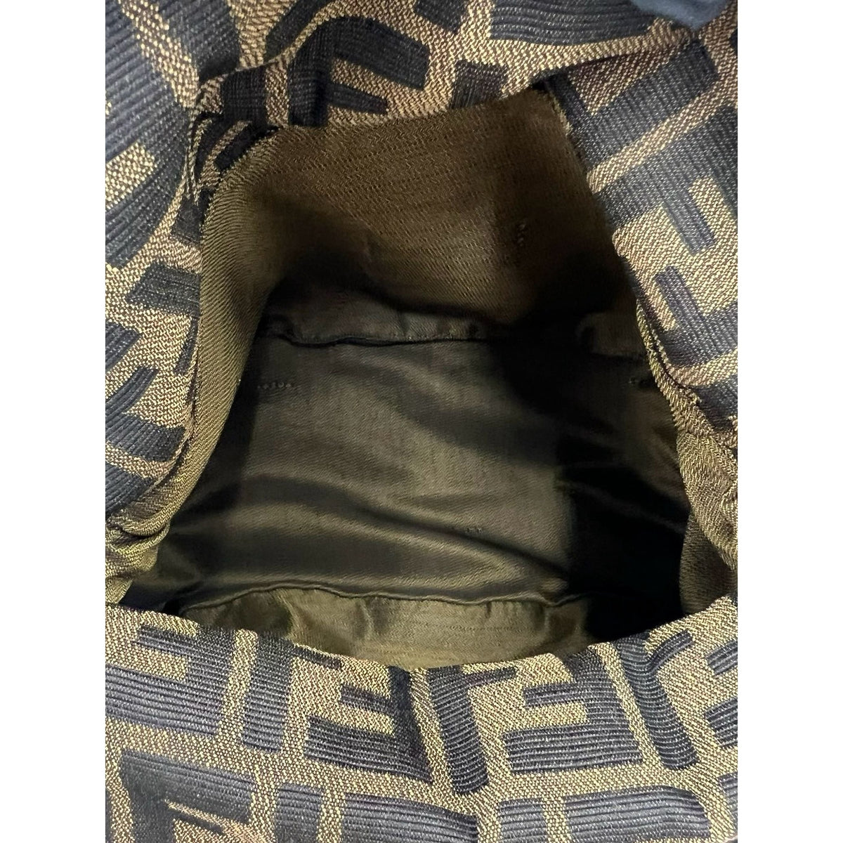 Fendi Zucca Canvas Shoulder Bag — Brown