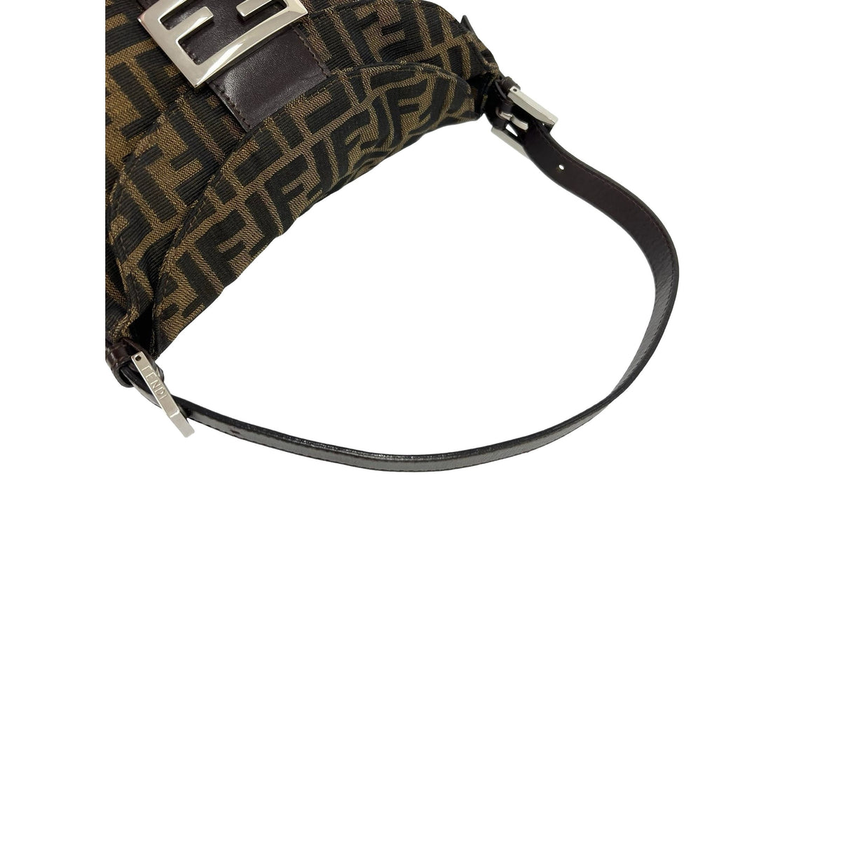 Fendi Zucca Canvas Shoulder Bag — Brown