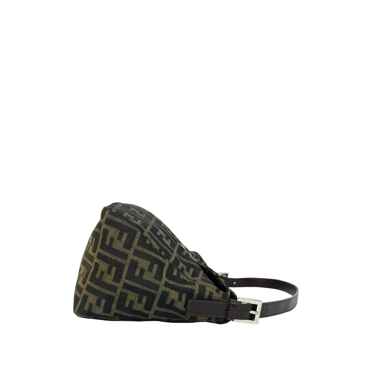 Fendi Zucca Canvas Shoulder Bag — Brown