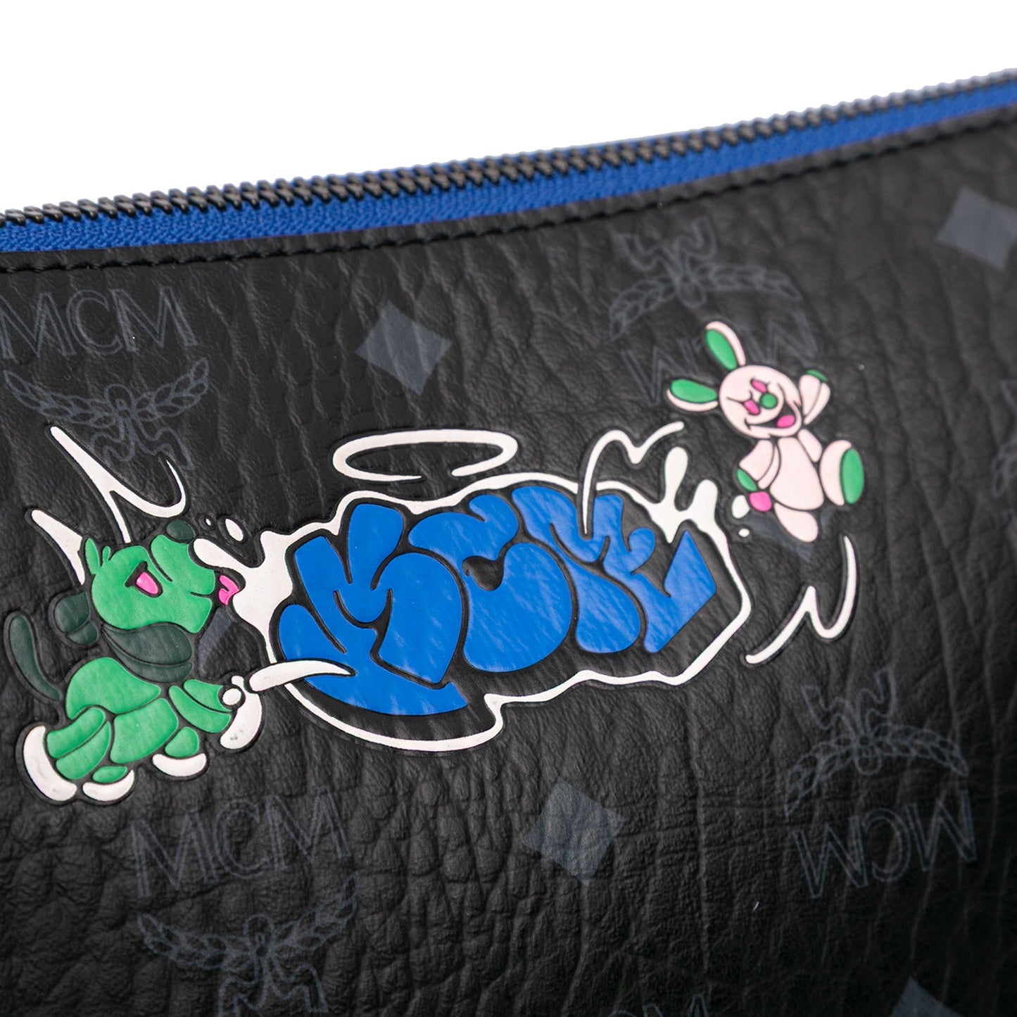 MCM Sambypen Haru Henry Kaiser Visetos Coated Canvas Clutch