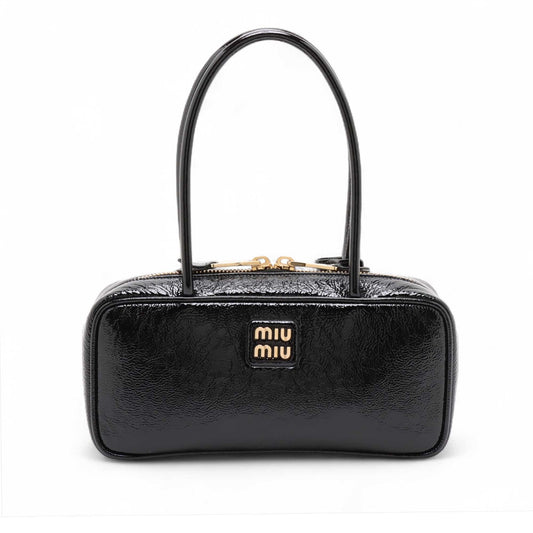 Miu Miu Small Naplak Patent Logo Beau Handbag