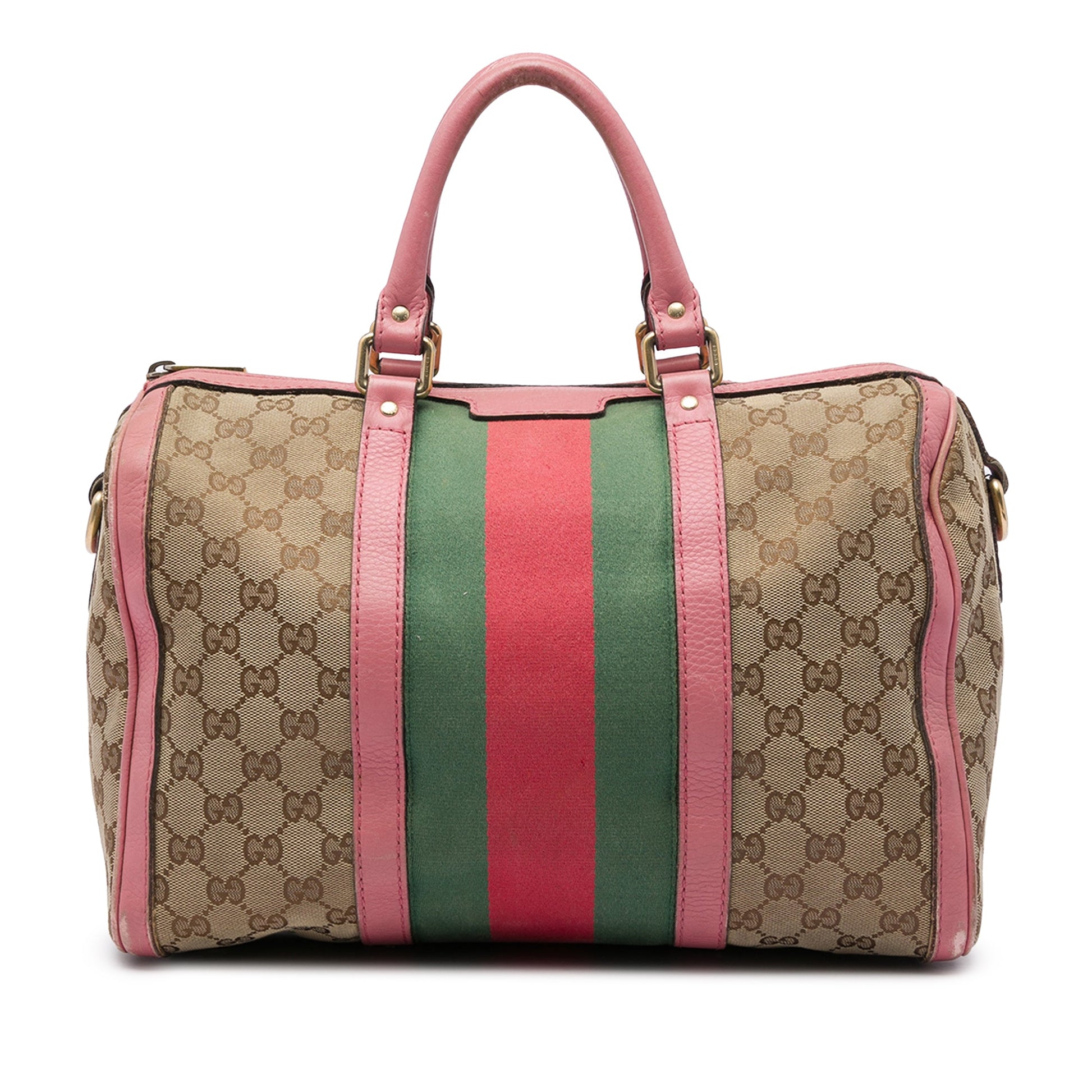 Gucci Medium GG Canvas Web Joy Boston Bag
