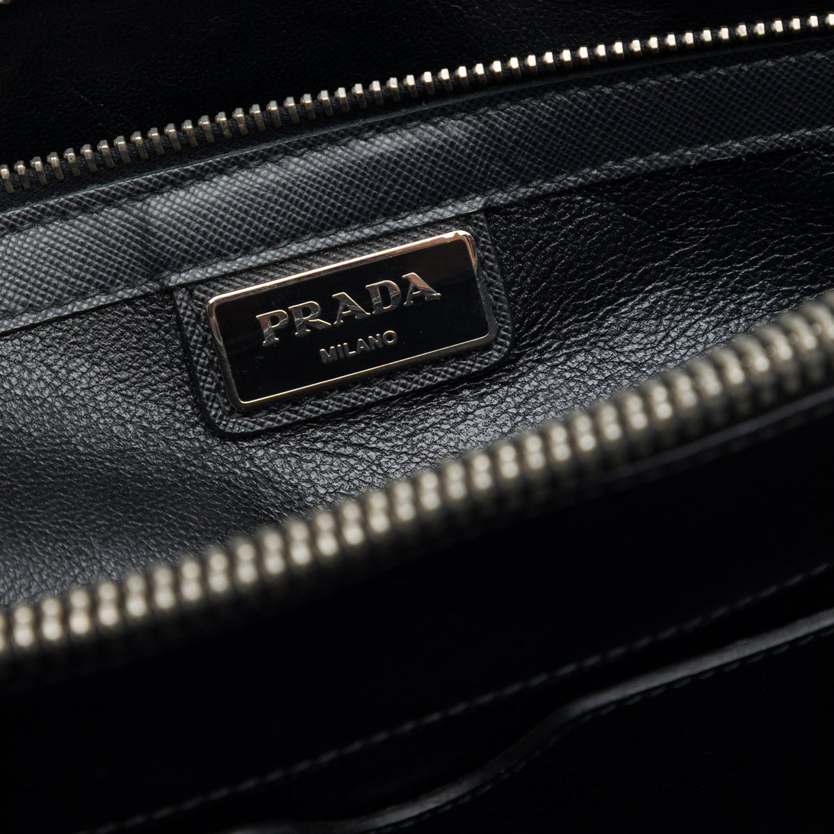 Prada Canvas Floral Print Business Bag