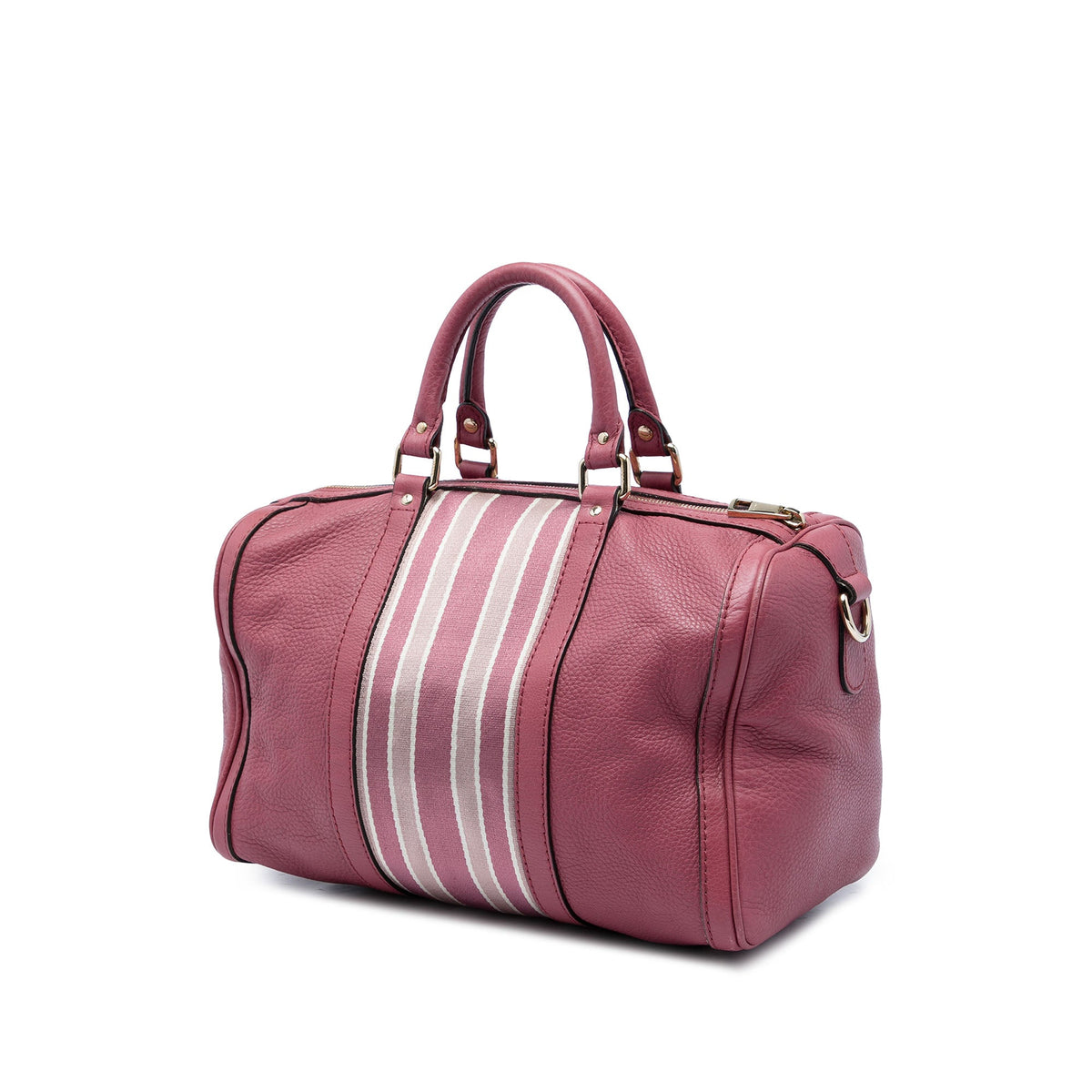 Gucci Medium Calfskin Web Joy Boston Bag — Pink