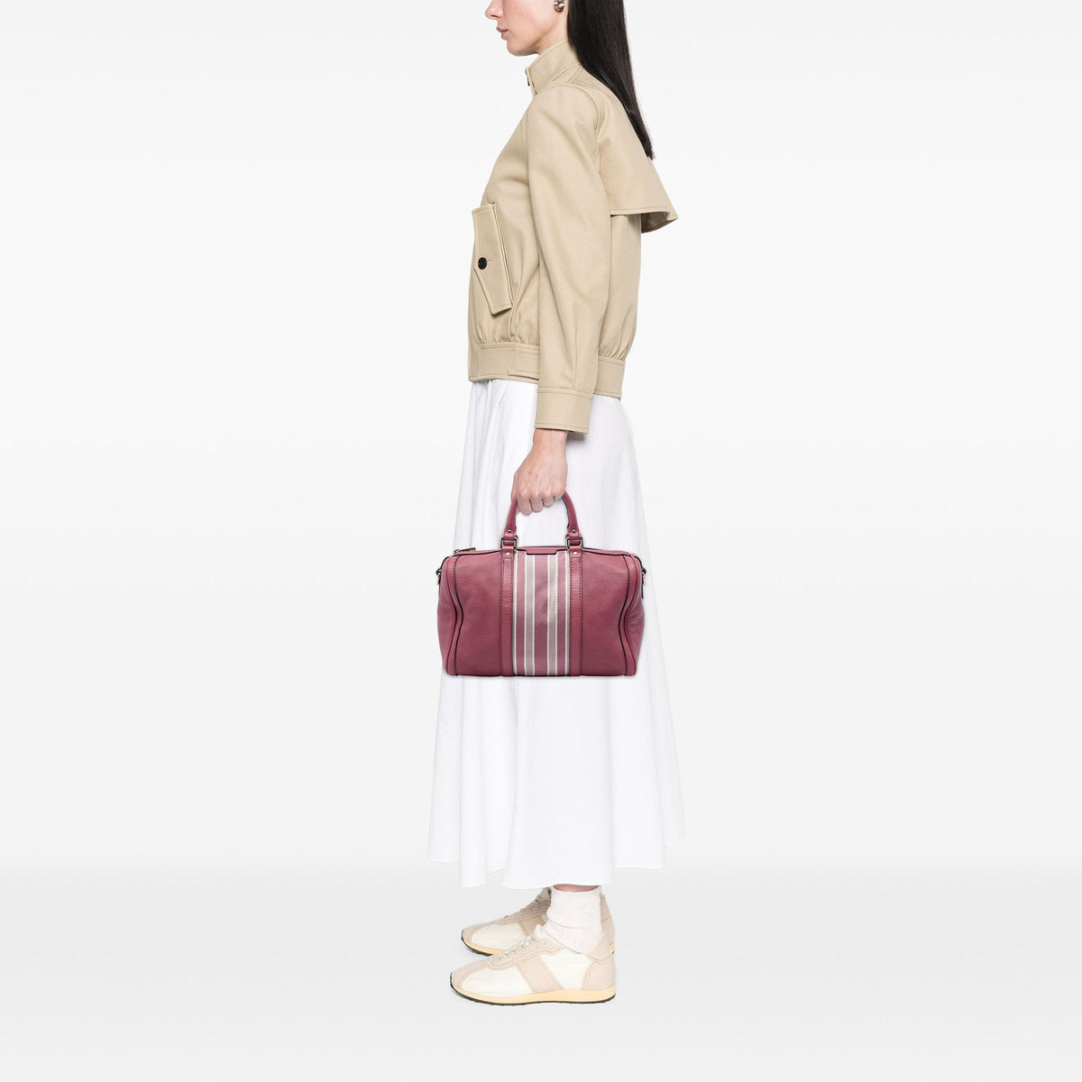 Gucci Medium Calfskin Web Joy Boston Bag — Pink