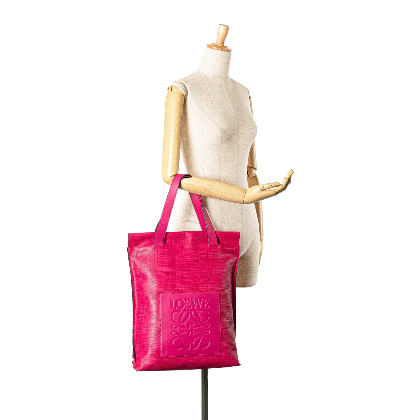 LOEWE Anagram Leather Shopper Tote