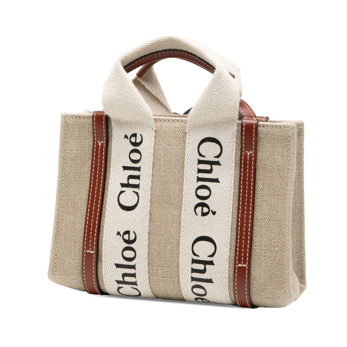 Chloé Mini Canvas Woody Satchel
