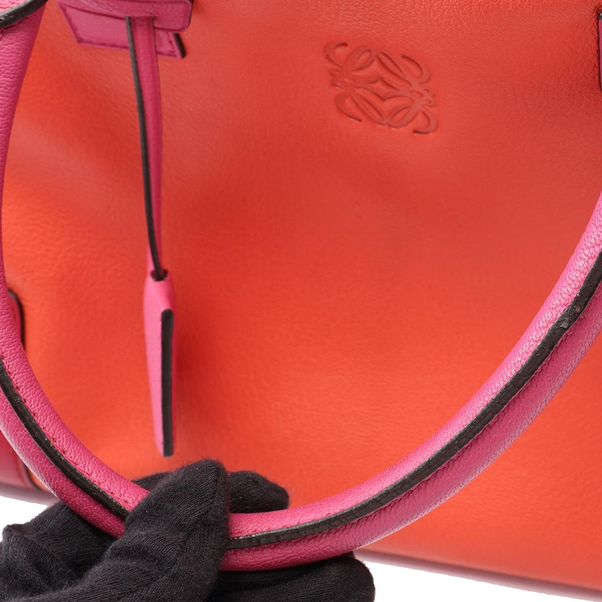 LOEWE Tricolor Goatskin Amazona 36 — Orange