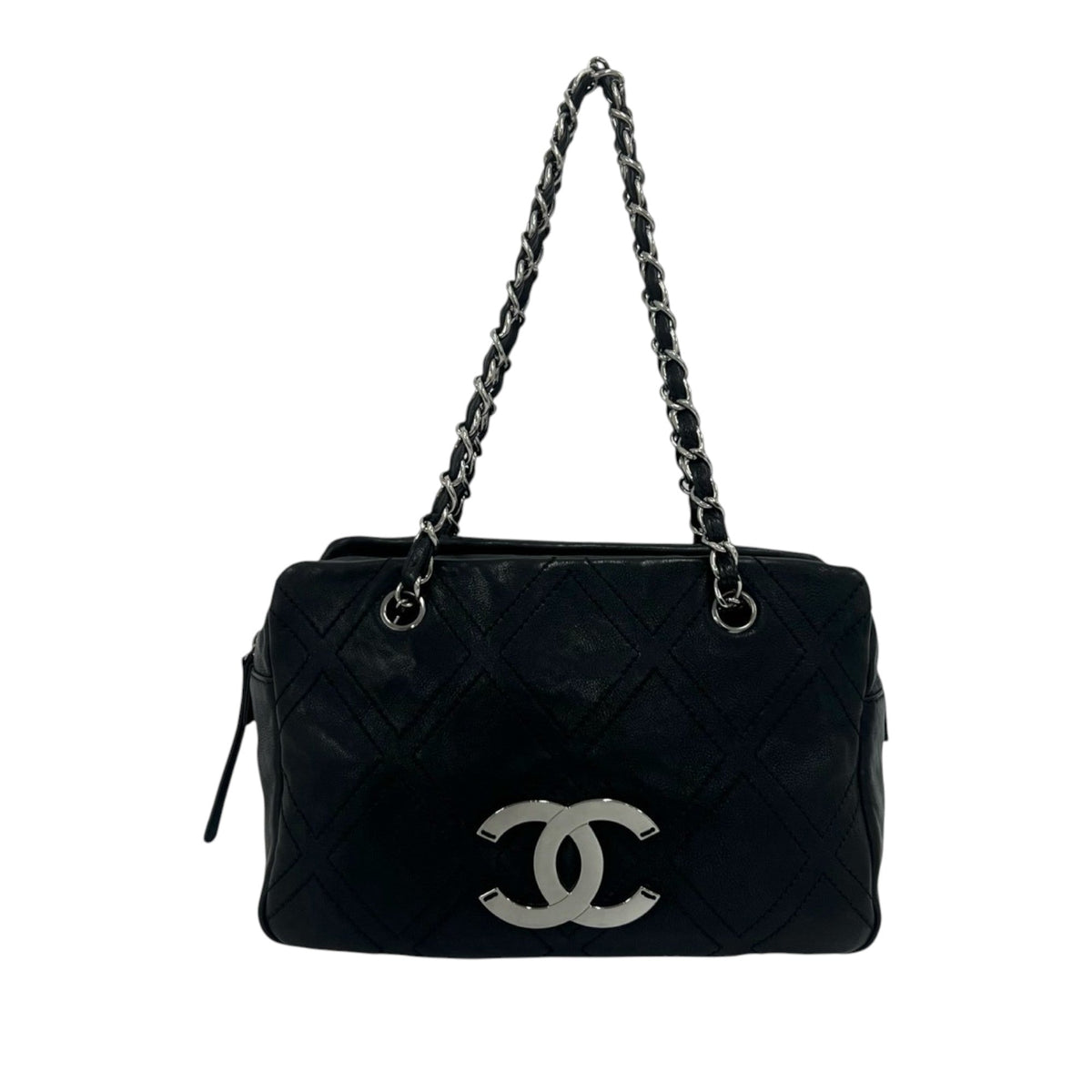 Chanel Large CC Calfskin Diamond Stitch Tote