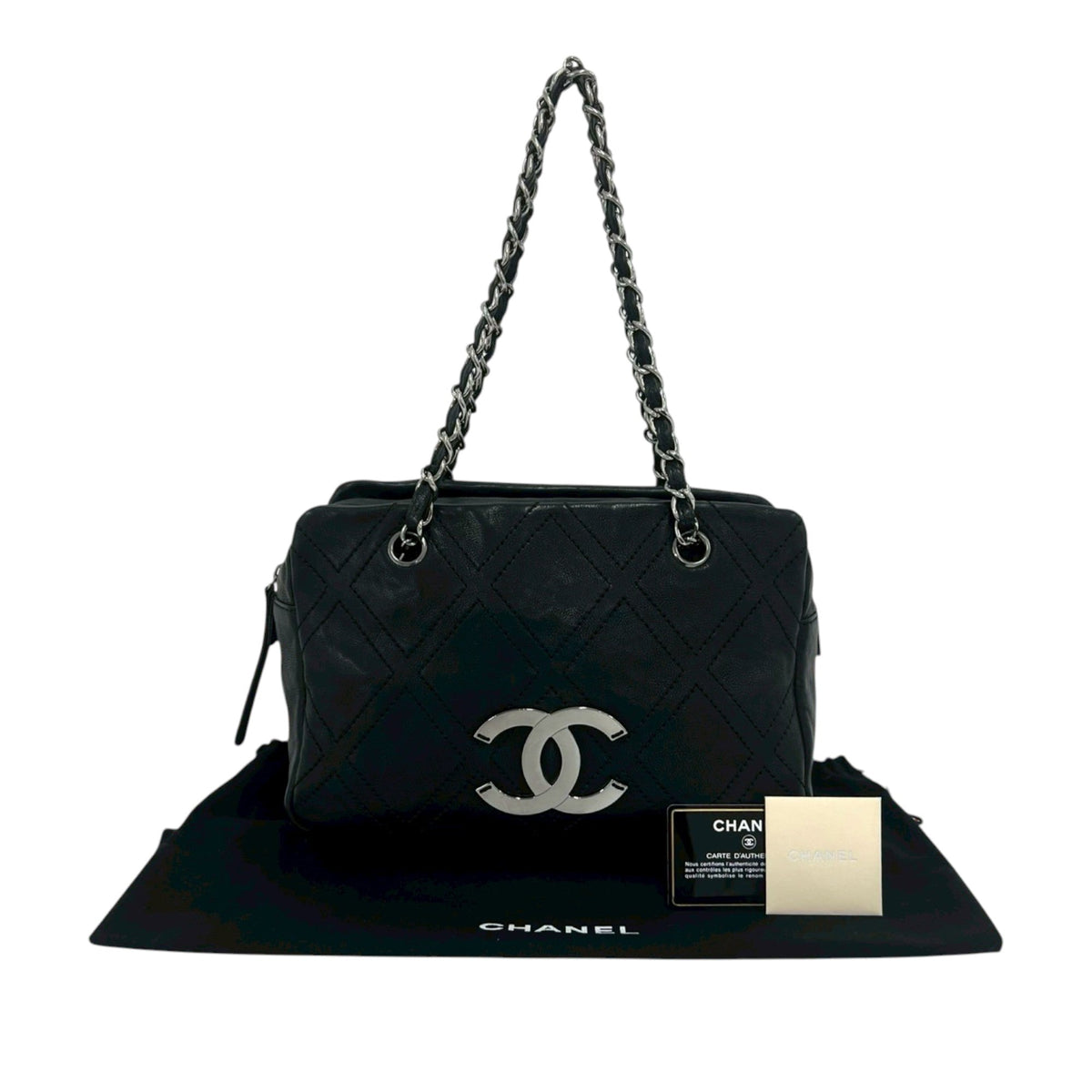Chanel Large CC Calfskin Diamond Stitch Tote