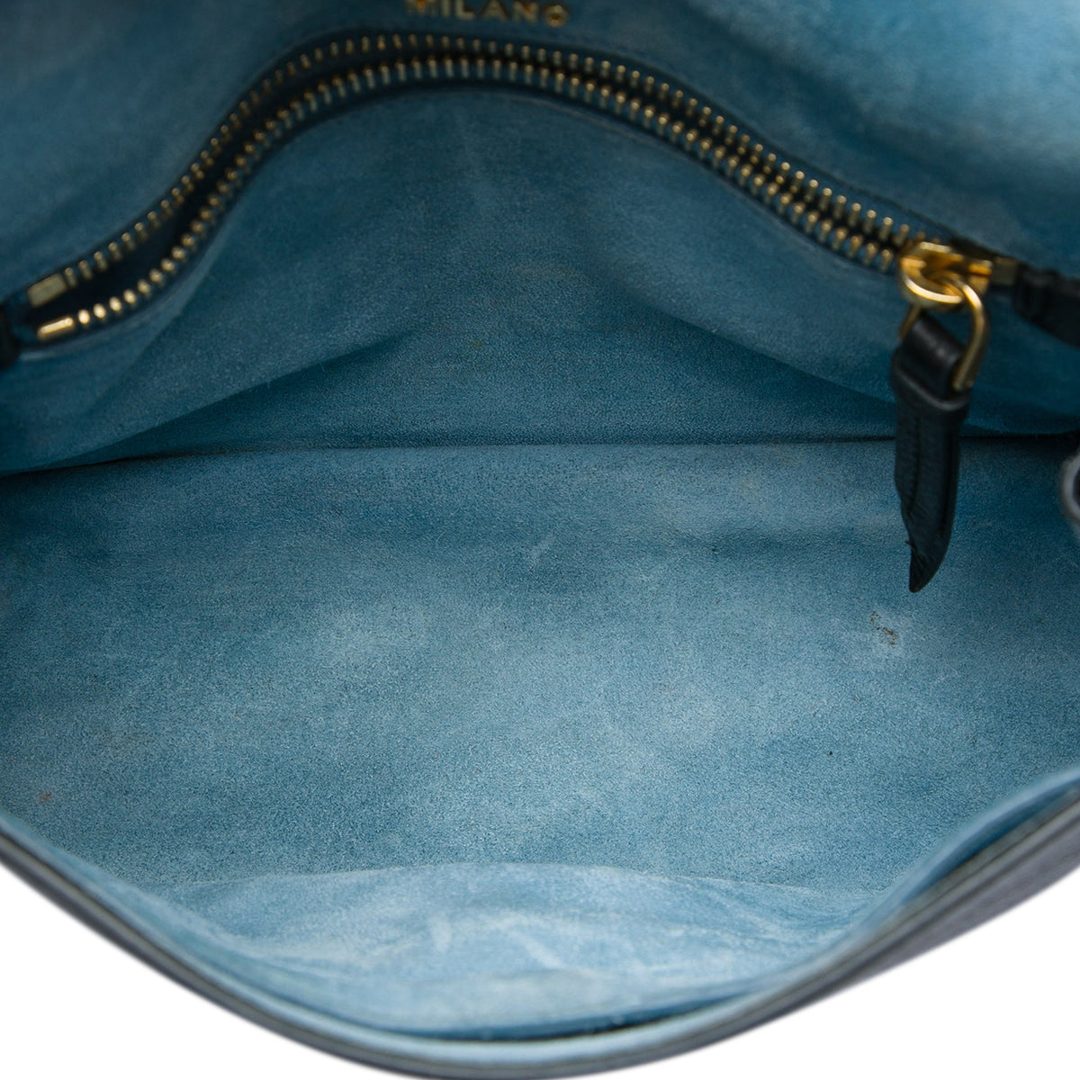 Prada Glace Calfskin Etiquette Crossbody — Black
