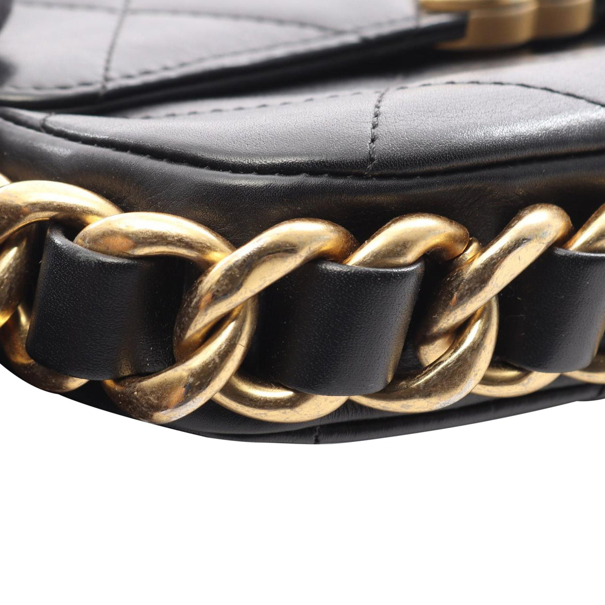 Chanel Small Quilted Calfskin Framing Chain Flap — Black