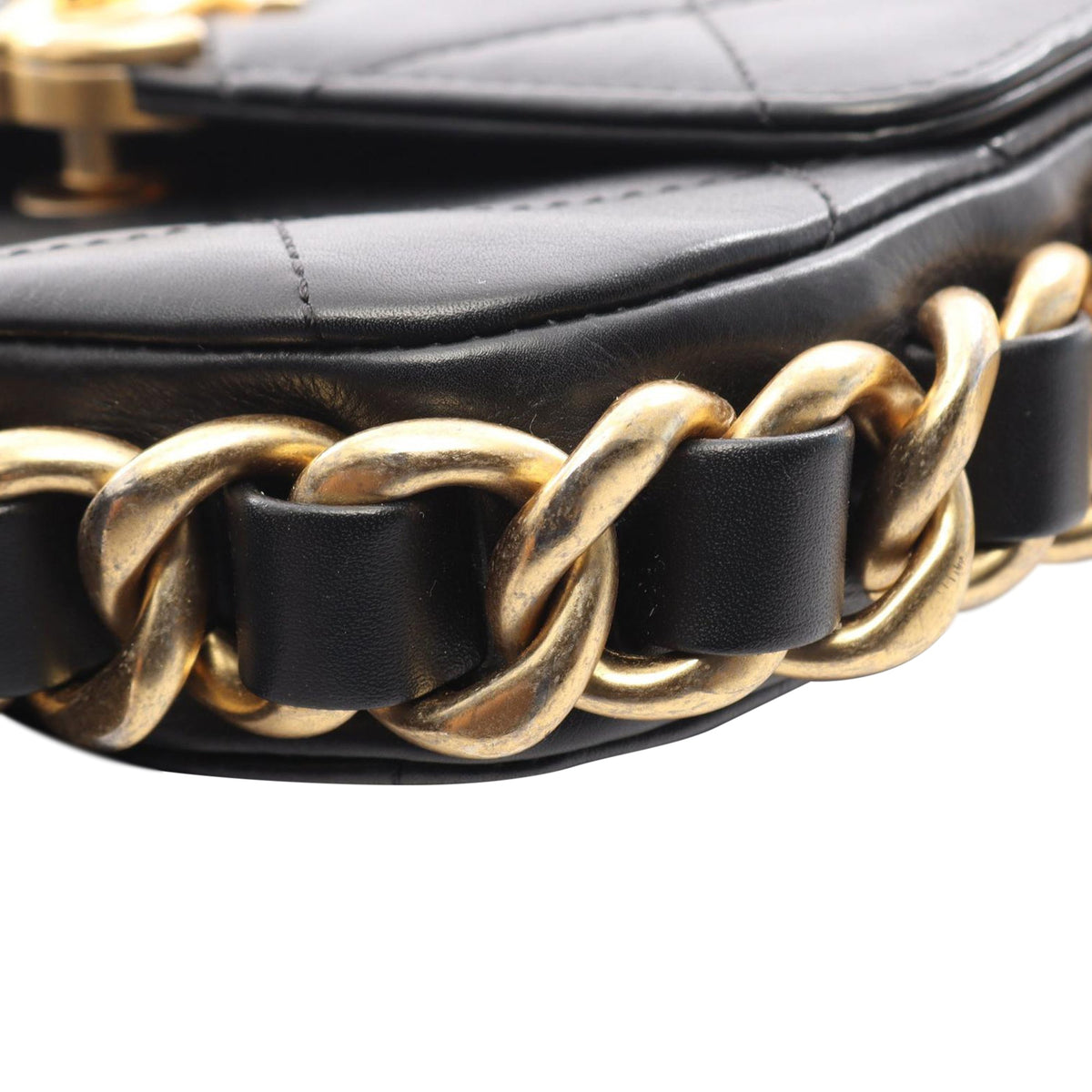 Chanel Small Quilted Calfskin Framing Chain Flap — Black