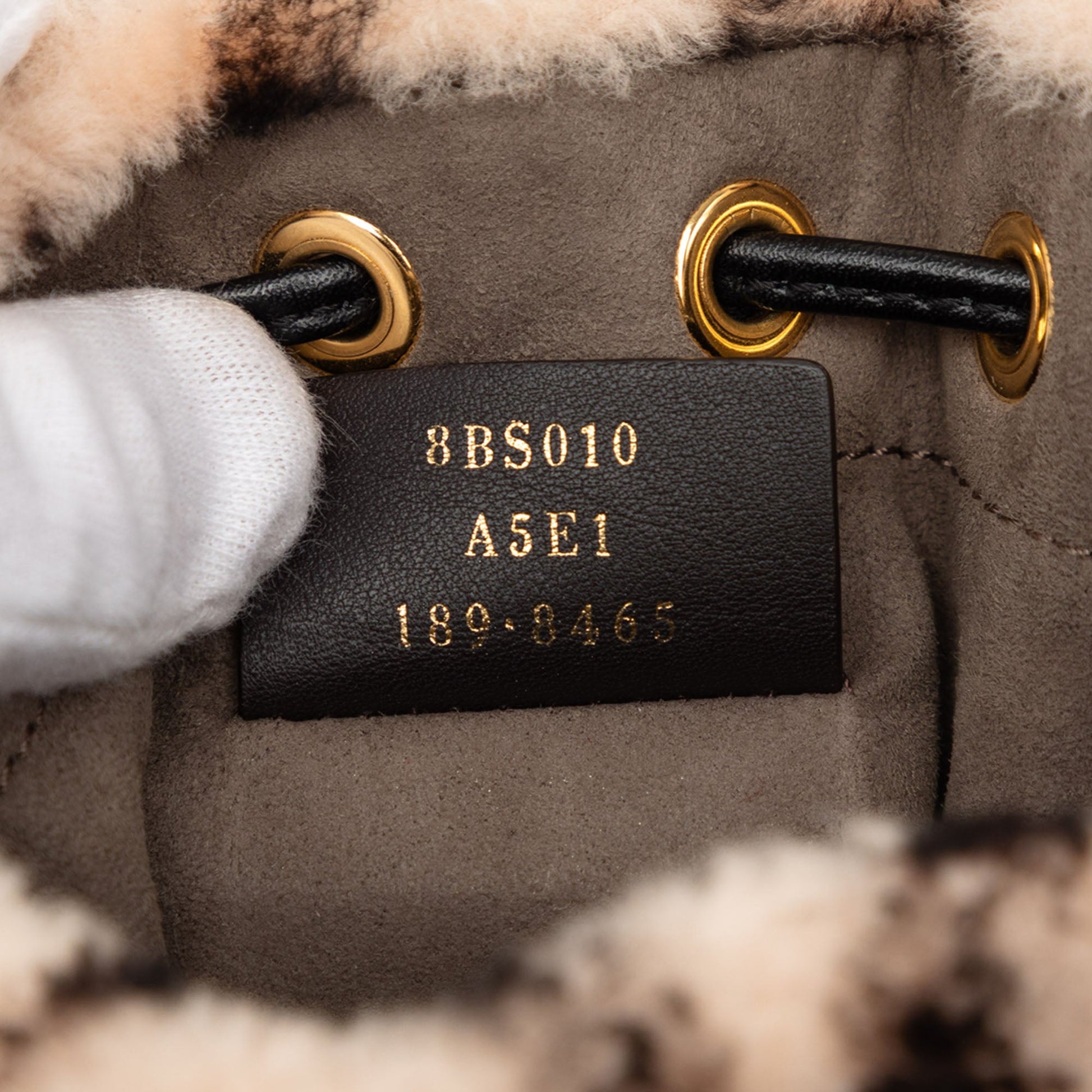 Fendi Mini Zucca Shearling Mon Tresor Bucket Bag