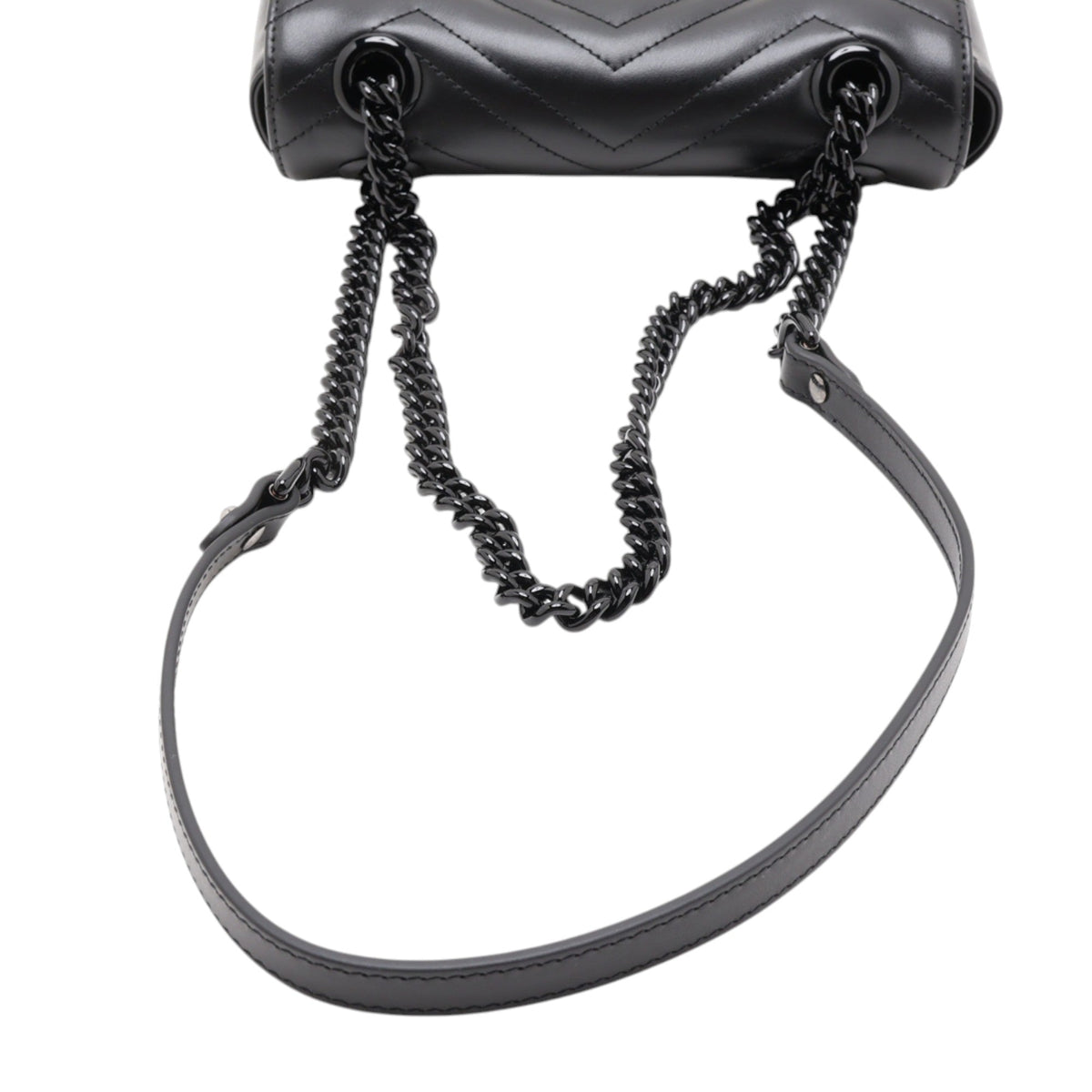 Gucci Small GG Marmont Matelasse Calfskin Monochrome Shoulder Bag