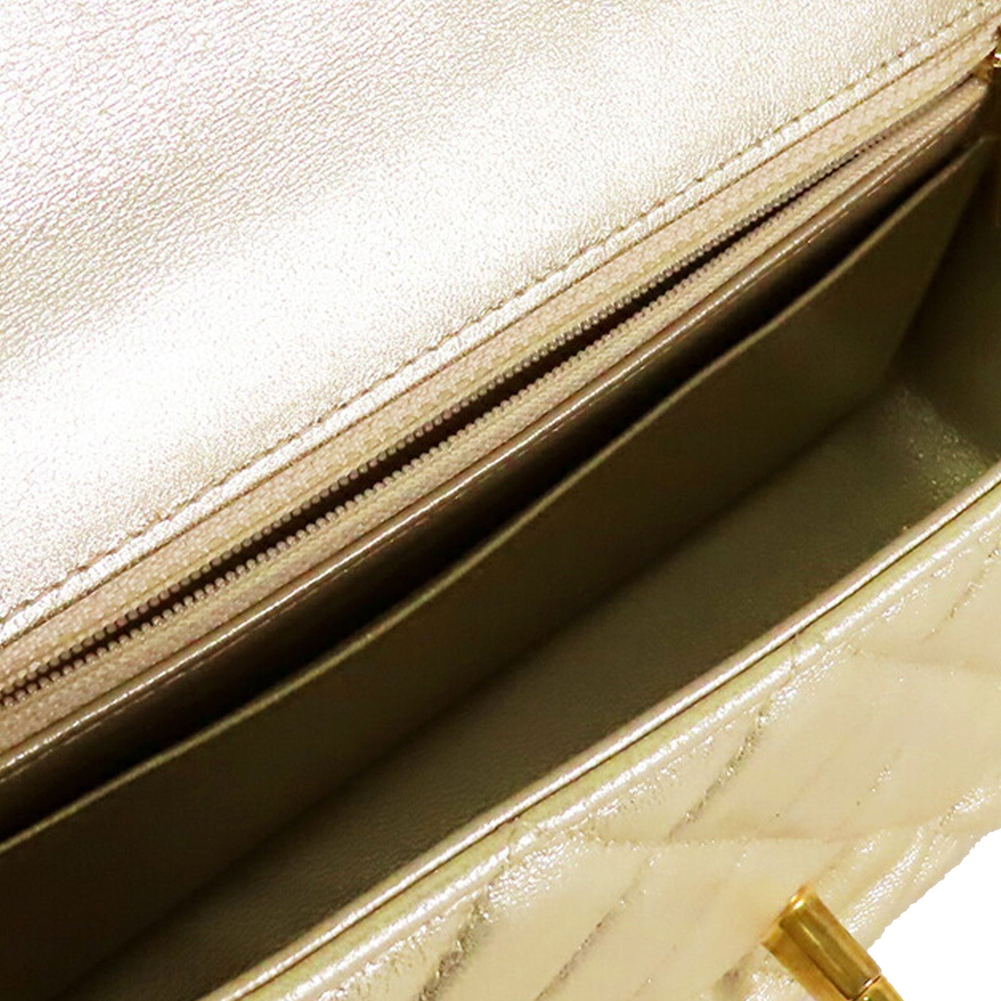 Chanel Mini Rectangular Classic Metallic Lambskin Single Flap